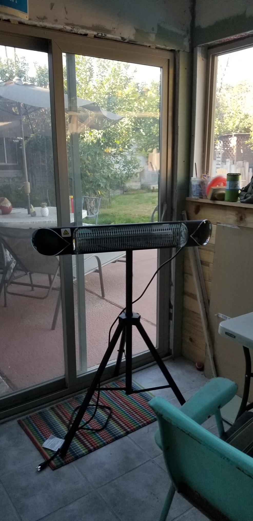 Briza Infrared Electric Patio Heater - Indoor/Outdoor Heater - Portable Wall/Garage Heater - 1500W - use with Stand - Mount to Ceiling/Wall customer photo 2