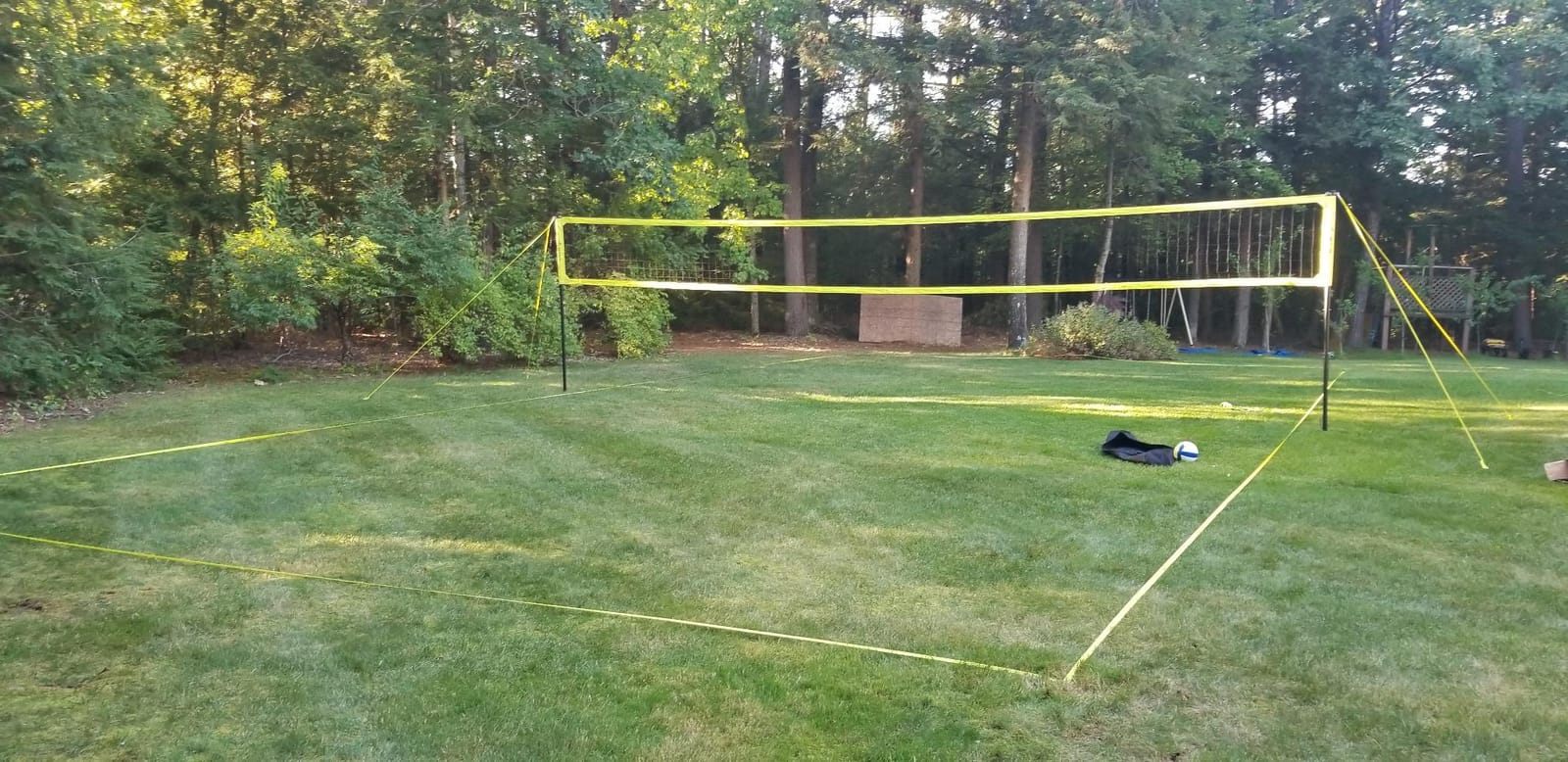 Professional Heavy Duty Volleyball Net Set for Backyard & Beach, Outdoor Net System with Steel Anti-Sag Winch, 32FT Reinforced Net, Height Adjustable Rust-Resistant Aluminum Poles, Portable Carry Bag customer photo 1