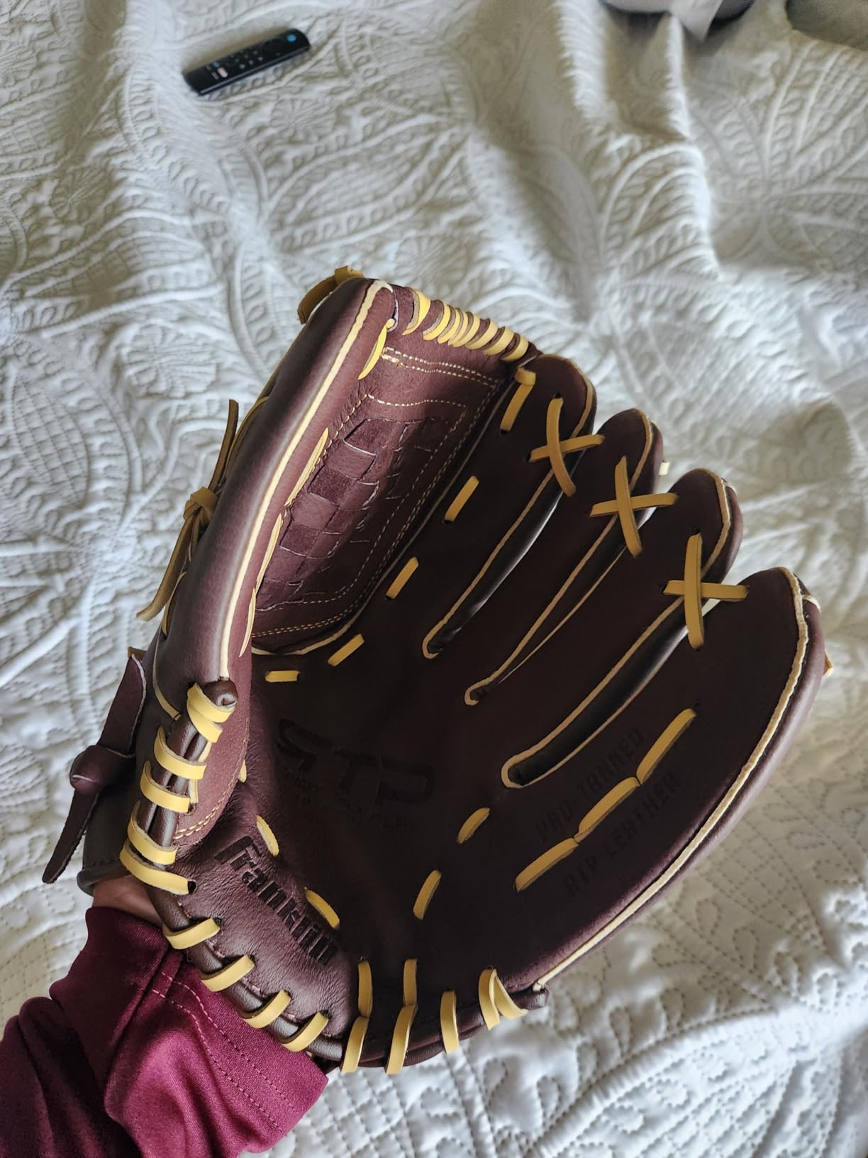 Franklin Sports Baseball Gloves - RTP Pro Adult + Kids Baseball Mitt - Outfield + Infield Gloves customer photo 2