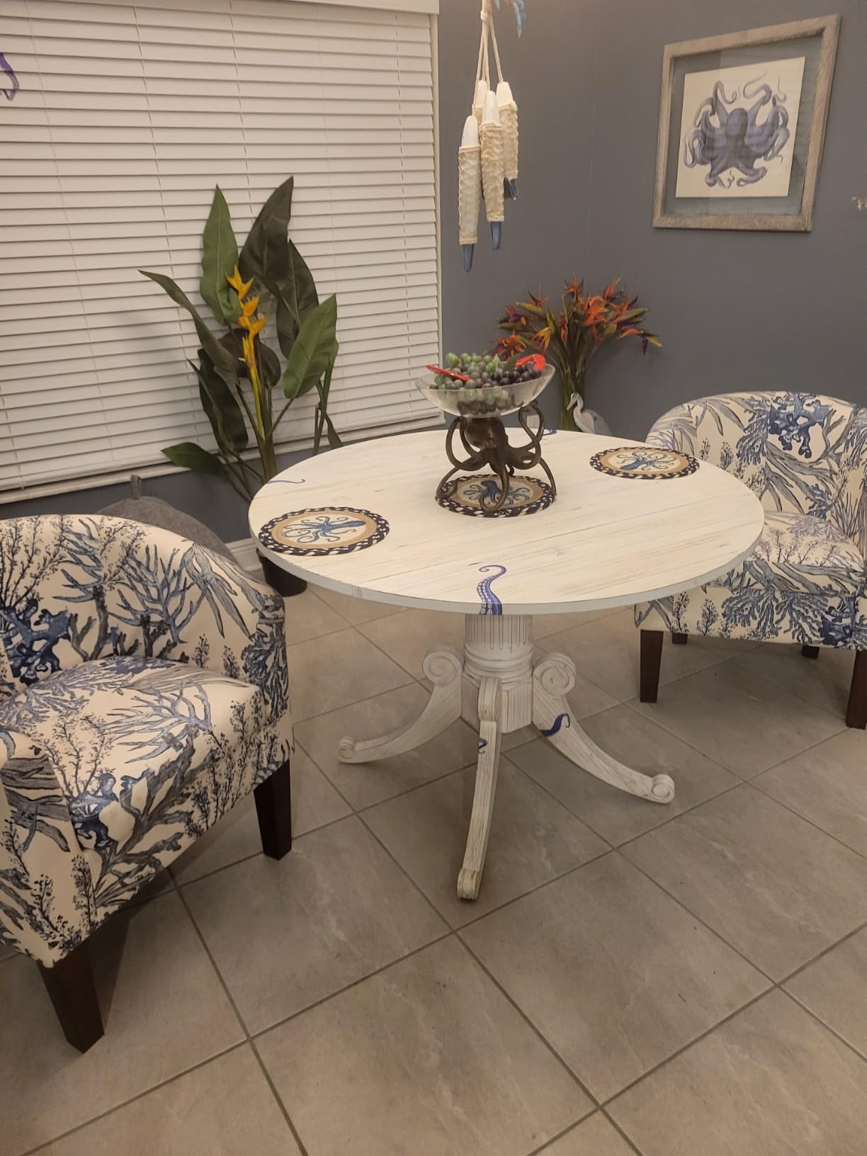BELLEZE Accent Barrel Chair, Linen Round Chair Club Tub Sofa Corner Chair with Flared Legs and Cozy Soft Padding for Living Room Bedroom Waiting Room, White & Gray customer photo 2