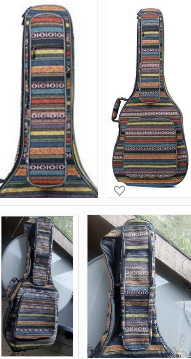 CAHAYA Acoustic Guitar Bag with Neck Cradle Bohemian Vintage Guitar Case 0.65in Thick Sponge Padded Guitar Case for 40 41 42 In Acoustic Classical Guitars CY0186 customer photo 2