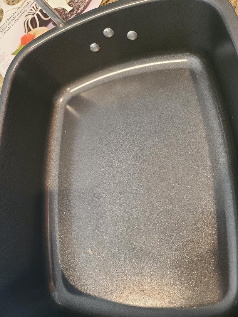 Cook N Home Basics 17 x 13 Inch Specialty Nonstick Roaster Pan, Turkey Roasting Pan Bakeware with Rack, Black customer photo 1