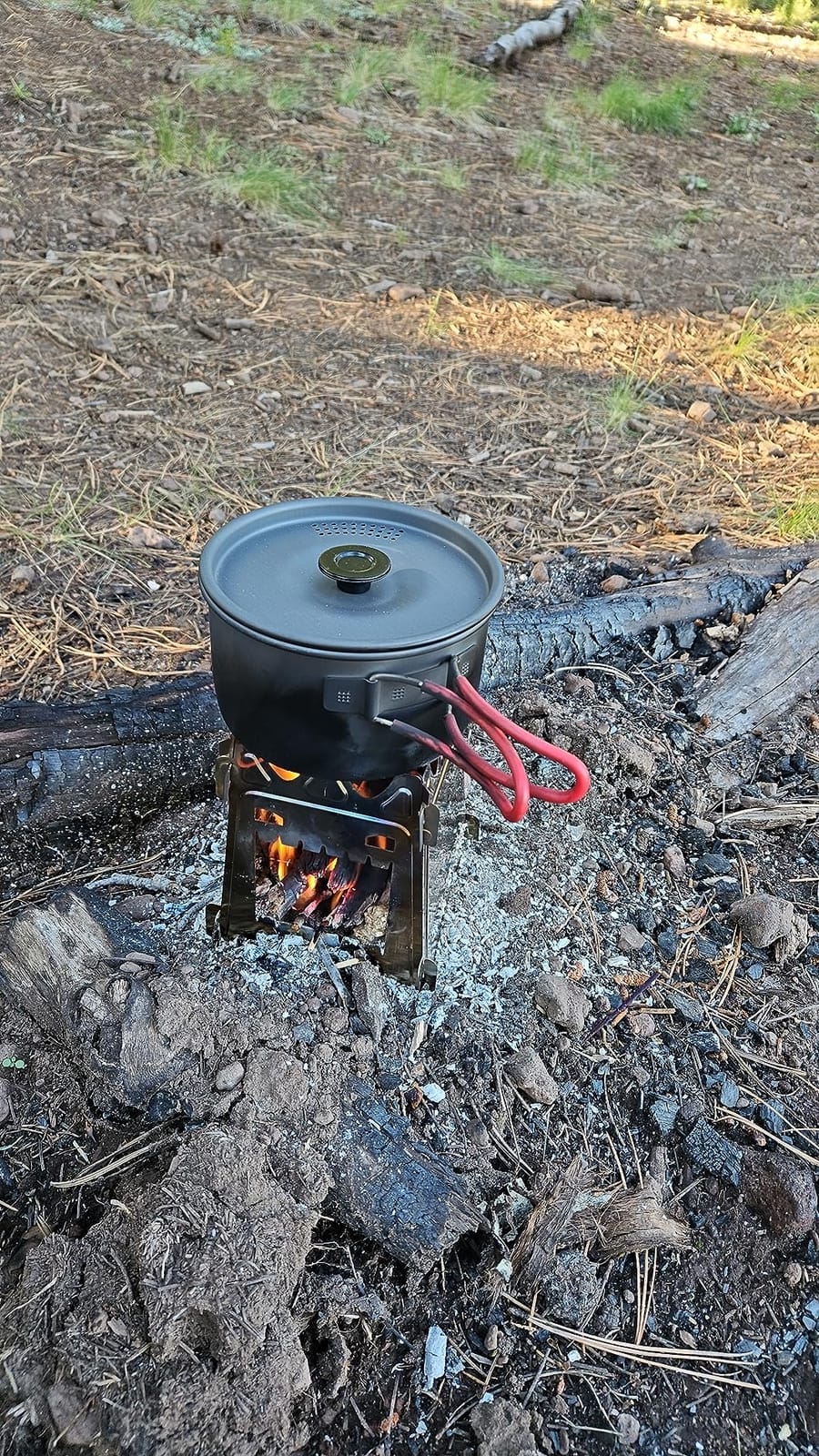 Alocs Camping Cookware Set Camping Gear, Compact Camping Pots and Pans Set, Durable Hard Alumina Camping Cooking Set for Outdoor Backpacking Camping Hiking Picnic, Included Mesh Carry Bag customer photo 1