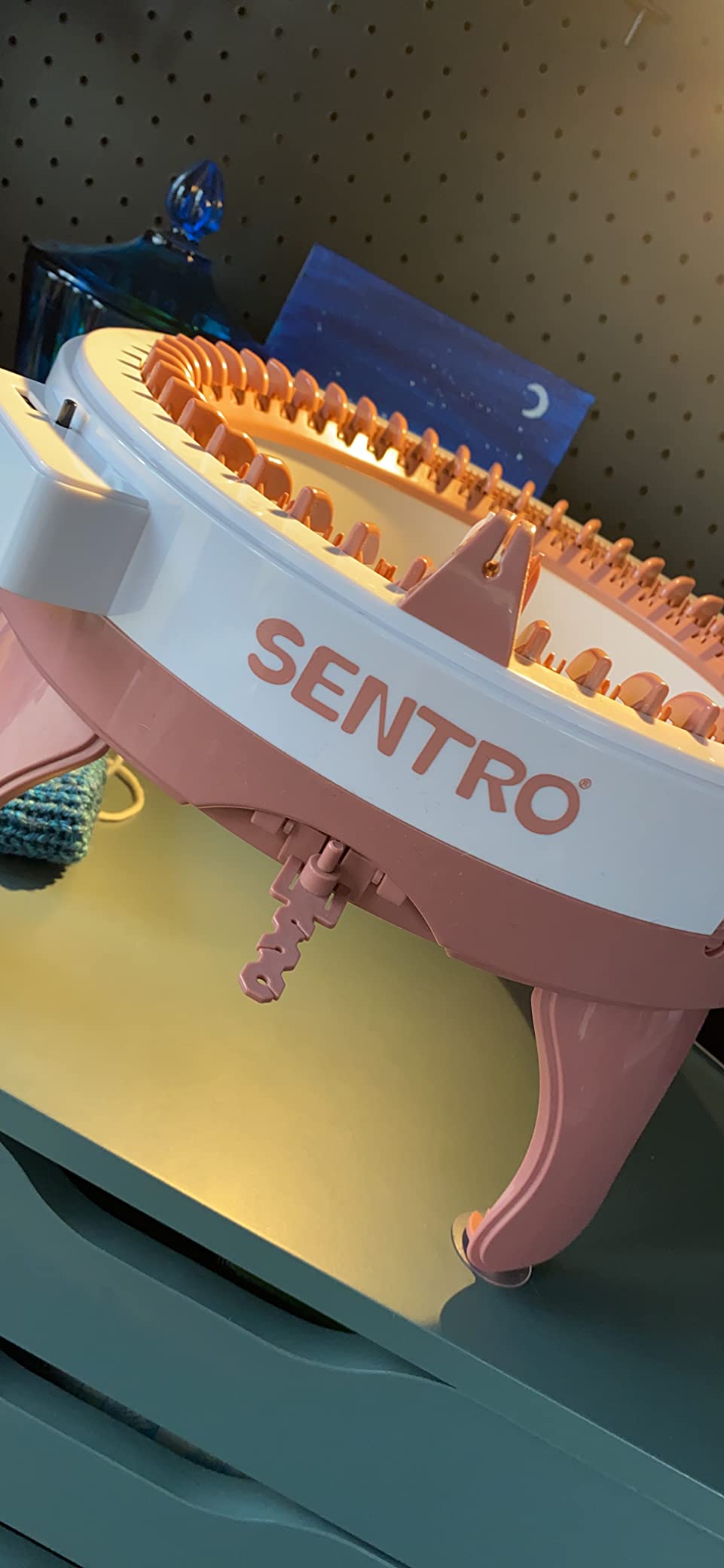 SENTRO 48 Needles Knitting Machine with Electric Adapter, Smart Weaving Loom Round Spinning Crochet Knitting Machines with Row Counter and Crank Handle Adapter Hex Steel Bit for Automatic Knit customer photo 2