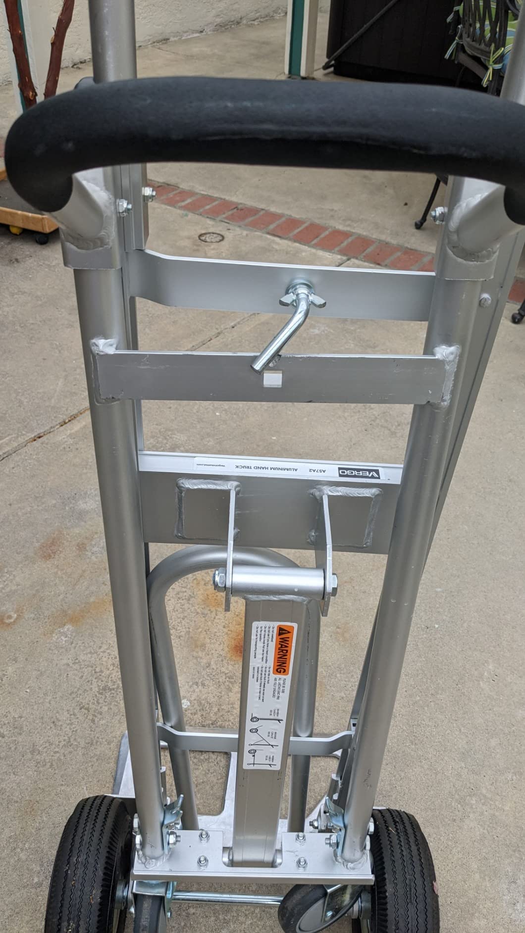Vergo Industrial Convertible Hand Truck - AS7A2 Heavy Duty Aluminum 3 in 1 Dolly (750 lb Capacity) Lightweight Frame, Ergonomic Handle, Extendable Loop, Versatile Moving Dolly (3 Positions, 53