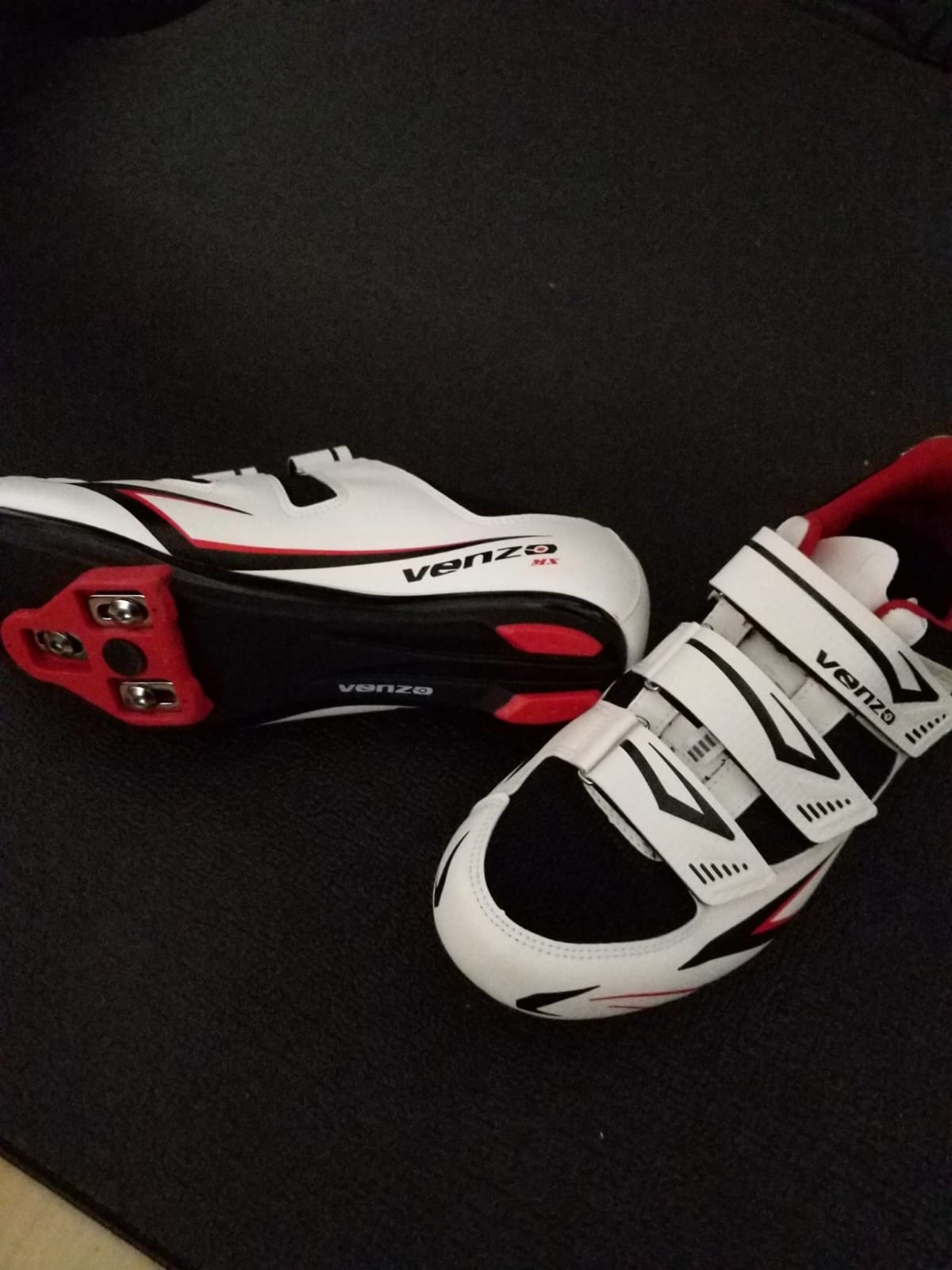 Venzo Bicycle Men's Road Cycling Riding Shoes - 3 Straps - Compatible with Look Delta & for Shimano SPD-SL customer photo 2