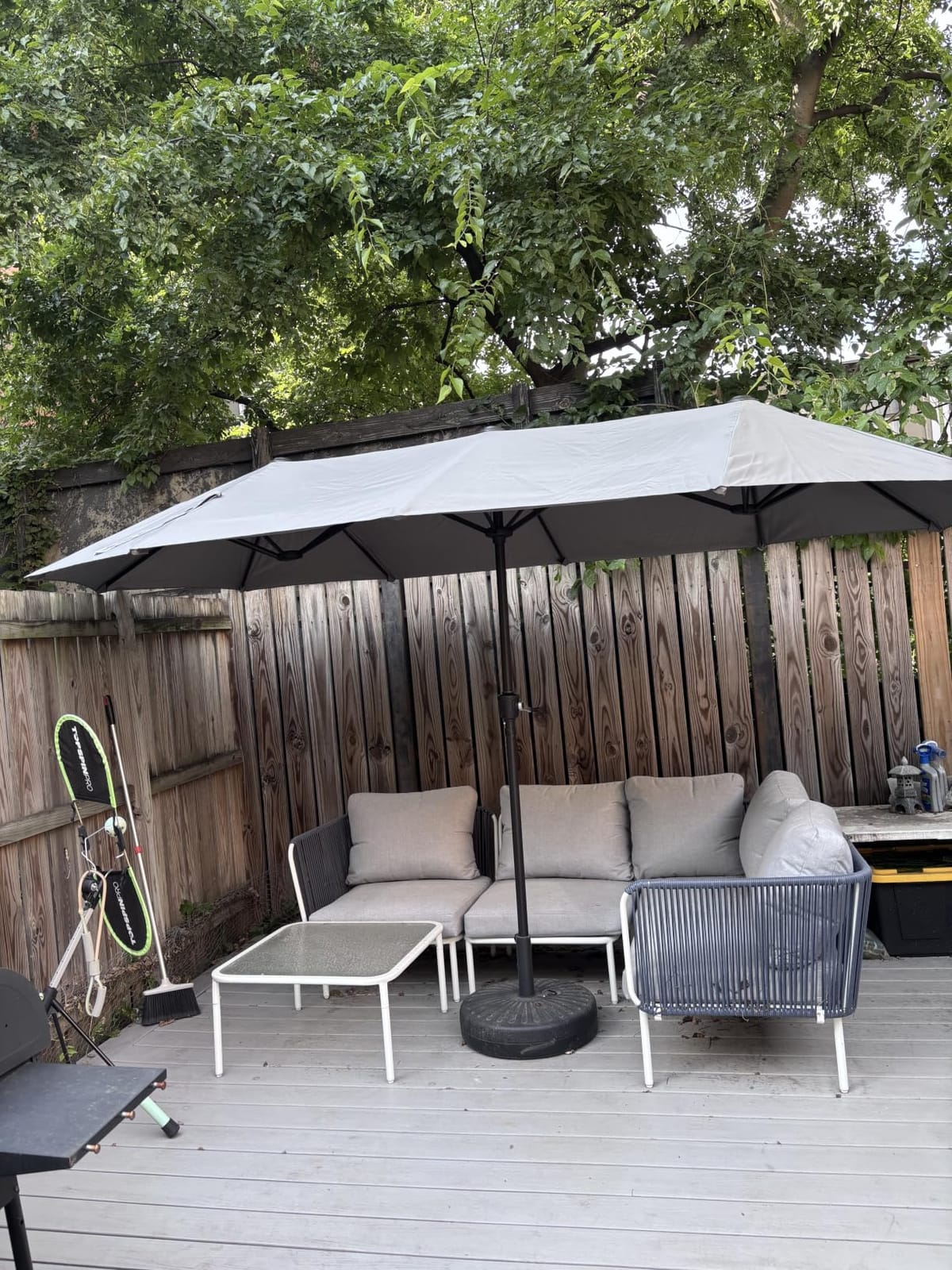 PHI VILLA 13ft Outdoor Patio Double-Sided Umbrella, Rectangle, Orange Red customer photo 2
