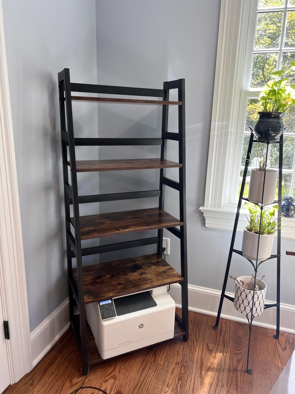 Tribesigns 5-Tier Bookshelf Industrial Bookcase, 5 Shelf Ladder Shelf Book Storage Shelf Organizer for Living Room, Home Office customer photo 1