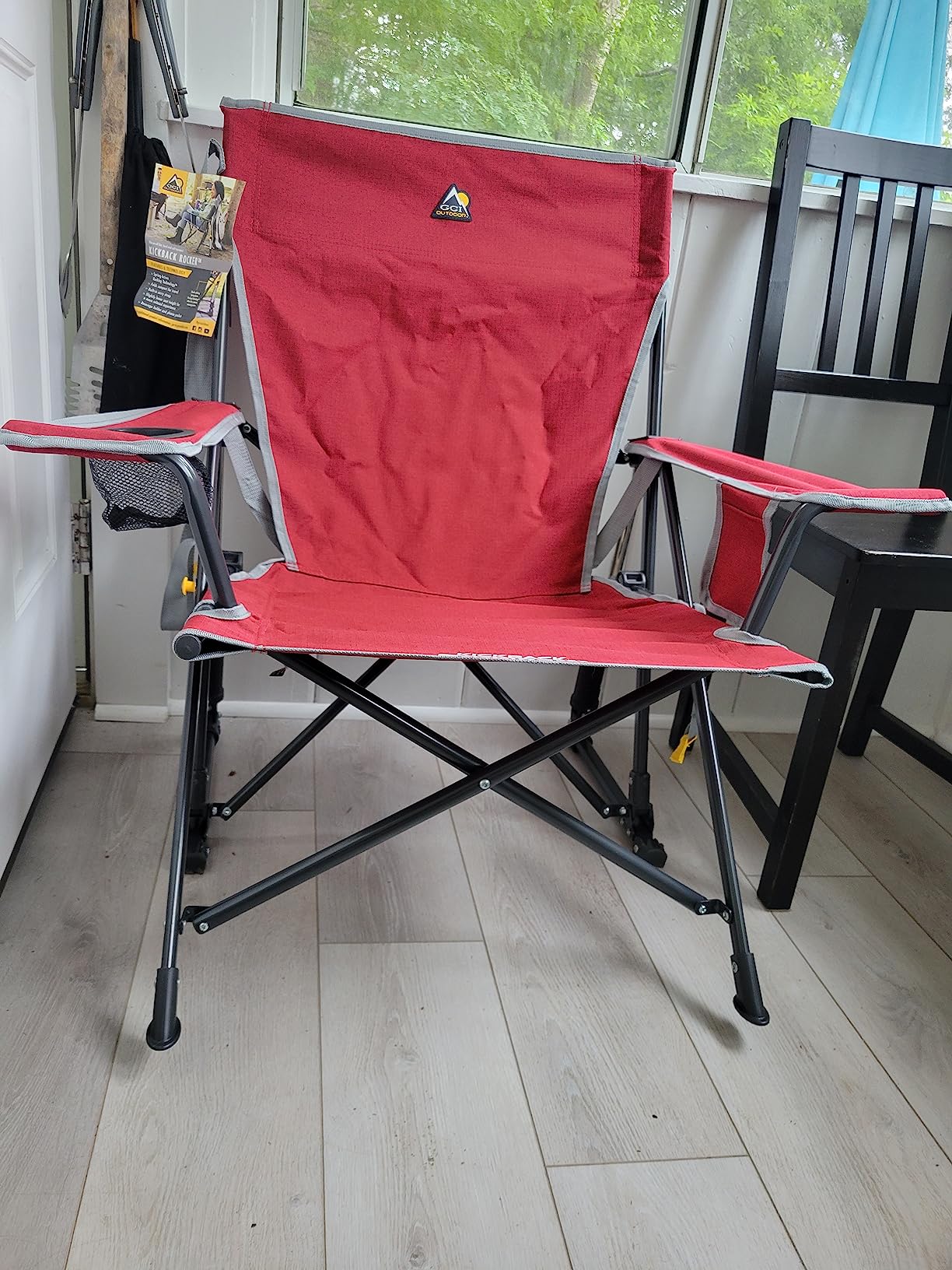 GCI Outdoor Kickback Rocker Camping Chair, Portable Folding Rocking Chair with Durable Armrests, Drink Holder & Relaxed Lowered Seat for Comfort customer photo 2