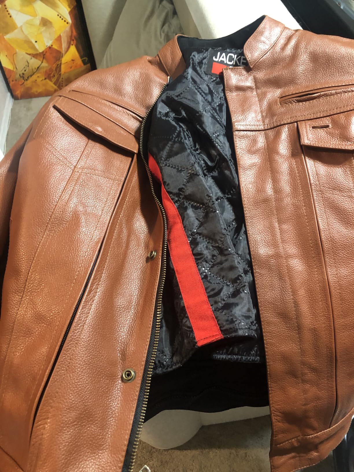 COMMUTER Men's Motorcycle Jacket, Premium Buffalo Leather, CE Armor - Ventilation, Utility Pockets, Cruiser Biker Black customer photo 1