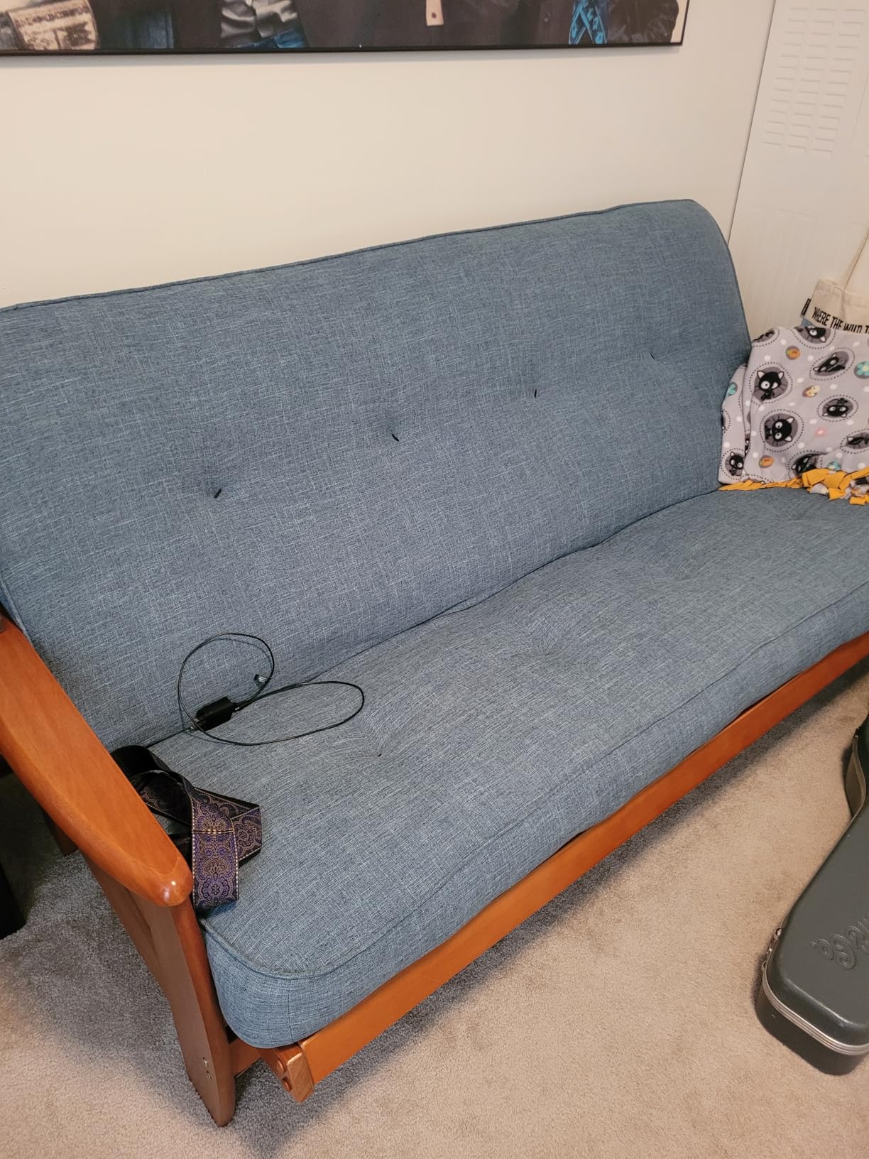 Kodiak Furniture 8 inch Full Size Spring Futon Mattress Replacement, Sleeper Sofa Bed Mattress, Linen Charcoal (Frame Not Included) customer photo 2