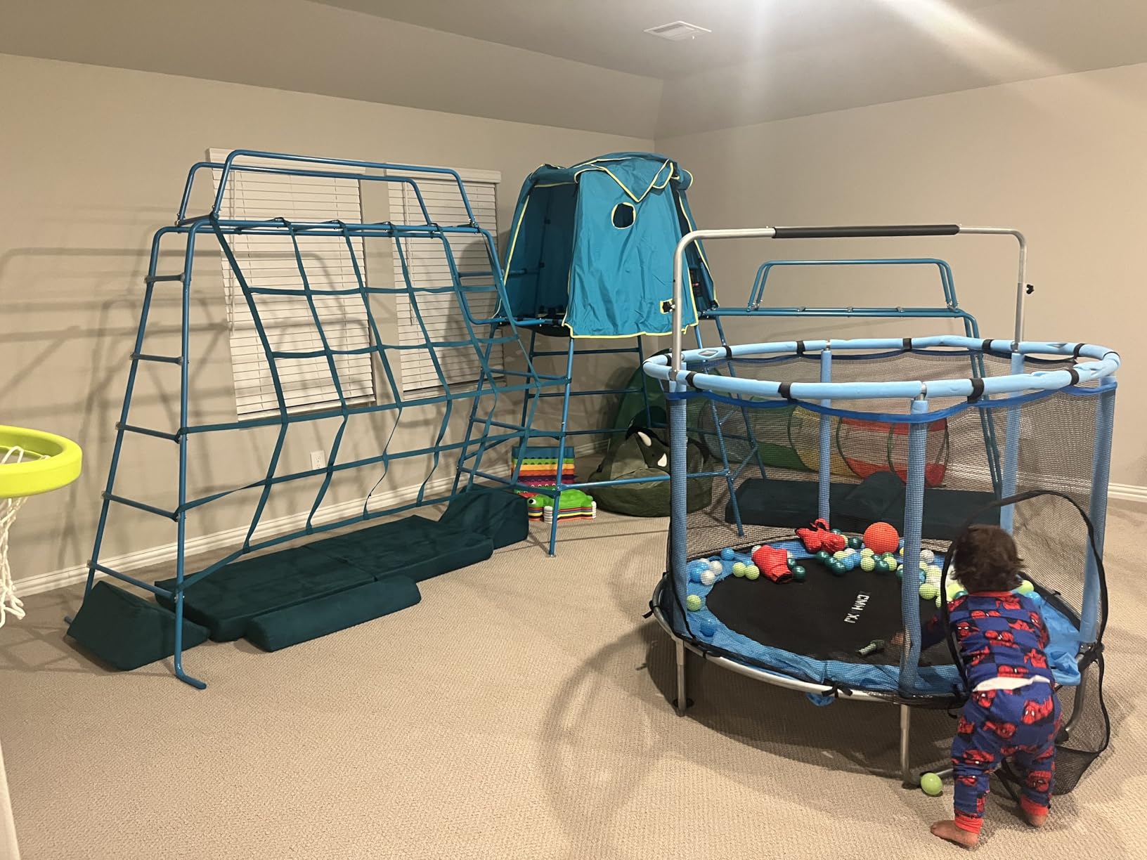 Explorer 2 Jungle Gym Climbing Set with Adjustable Steel Frame, Weather-Resistant Canopy & Platform, Outdoor Playset and Playground Equipment for Kids Ages 3-12, 220 lbs Capacity customer photo 2