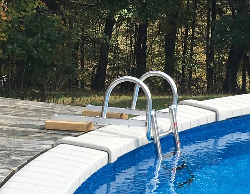 3 Steps Pontoon Boat Ladder, Stainless Steel Folding Telescoping Rear Entry Inboard Ladder Heavy Duty Custom Swim Deck Ladder with Pedal Hand Railing Ladder customer photo 2
