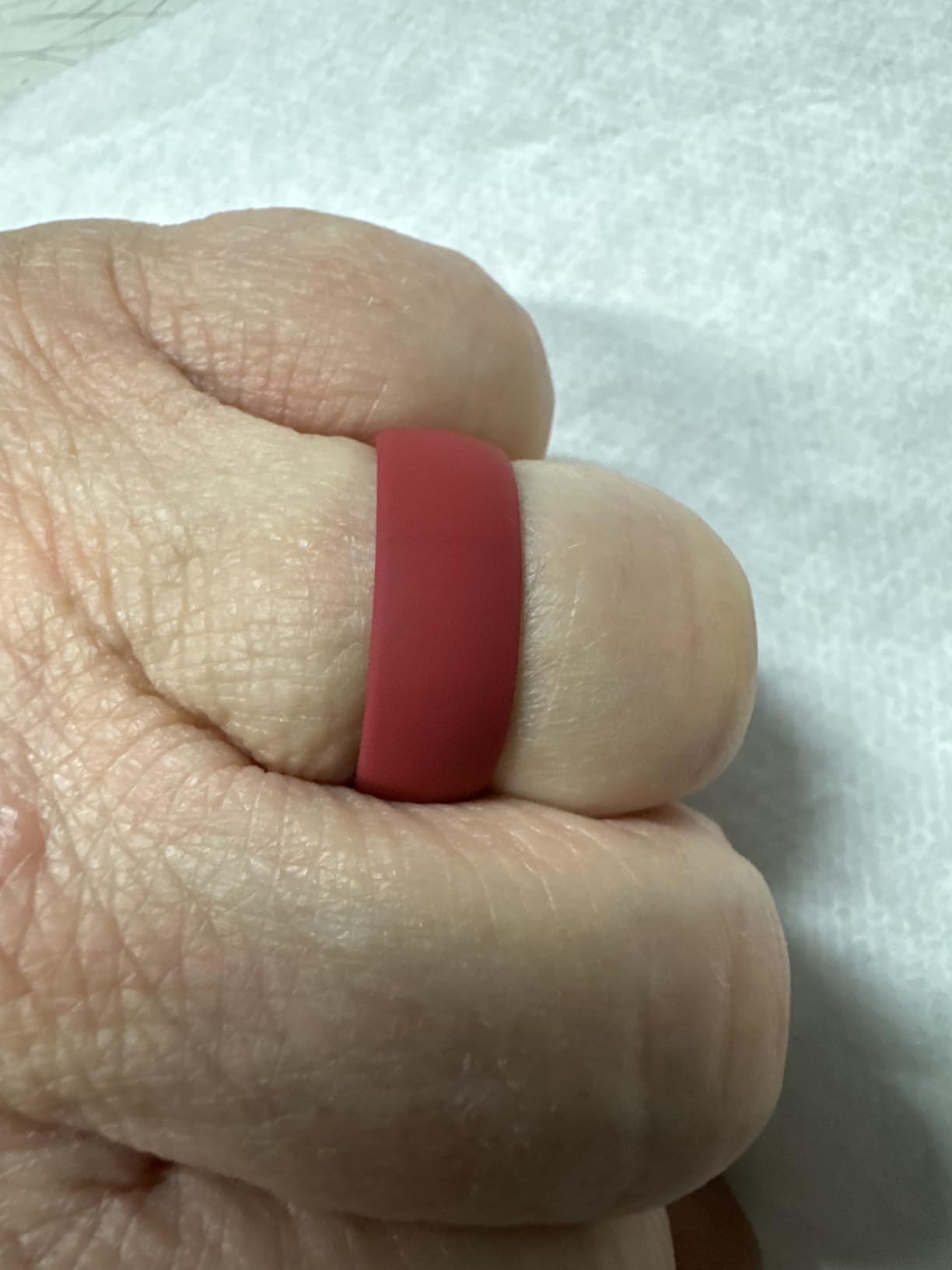 ThunderFit Men's Air Groove Silicone Rings, Breathable, 7.8mm Wide customer photo 2