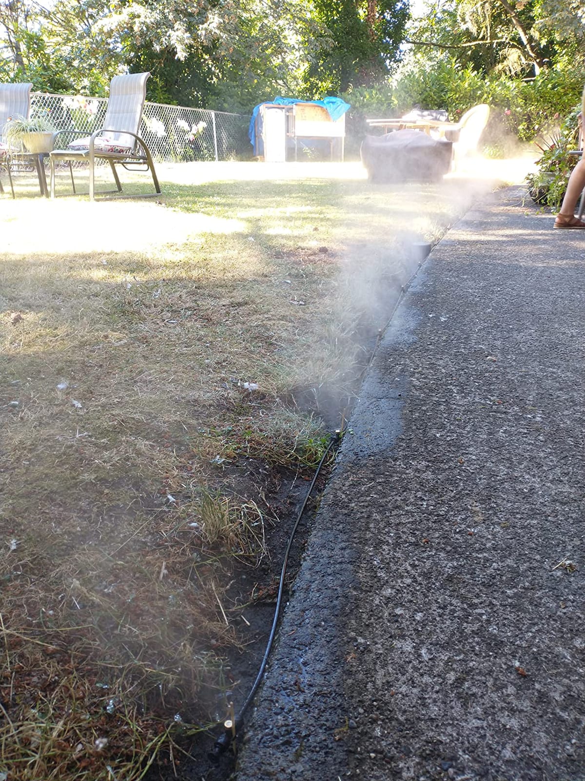 LANDGARDEN Outdoor Misting Cooling System,49FT Misting Line,15 Brass Mist Nozzles for Patio Garden Greenhouse customer photo 1