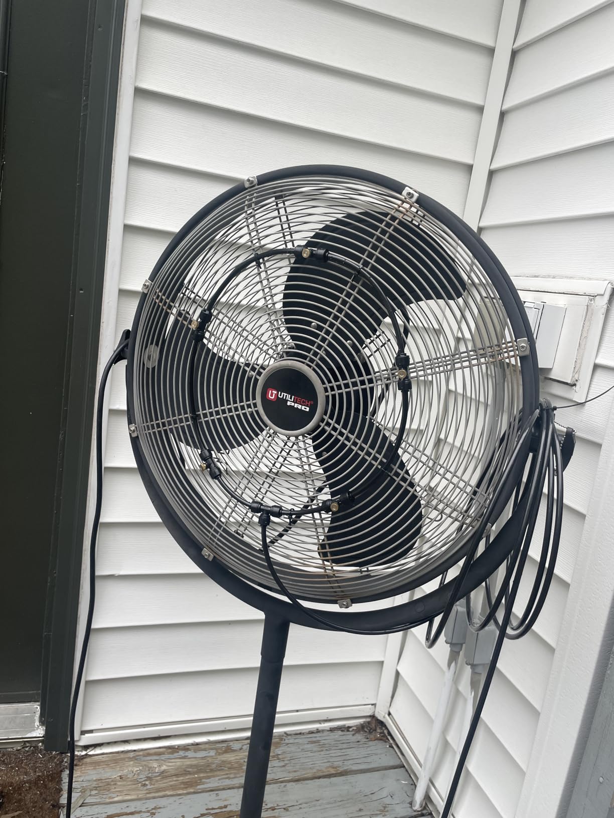 LANDGARDEN Outdoor Misting Cooling System,49FT Misting Line,15 Brass Mist Nozzles for Patio Garden Greenhouse customer photo 2