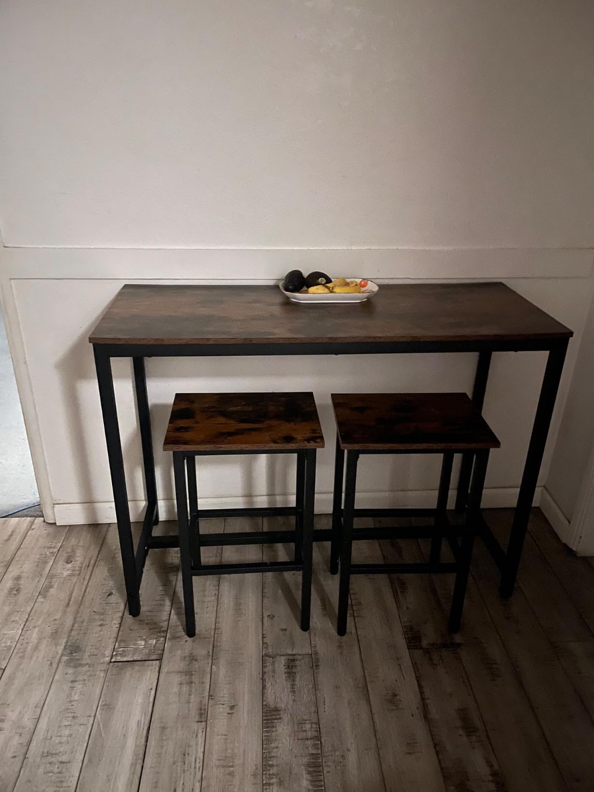 HOOBRO Bar Table and Chairs Set, 47.2