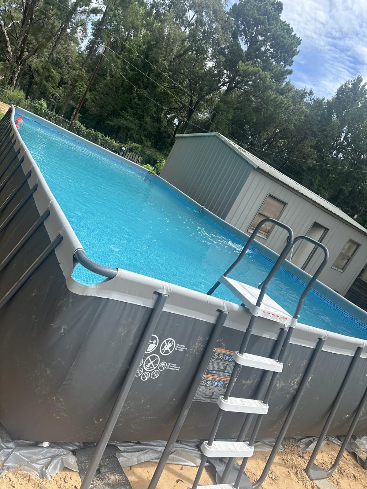 INTEX Ultra XTR 32ft x 16ft x 52in Above Ground Swimming Pool Set Bundle | 26373EH - 2800 GPH Sand Filter Pump, Ladder, Pool Cover & Ground Cloth with QS1200 Saltwater System Included customer photo 1