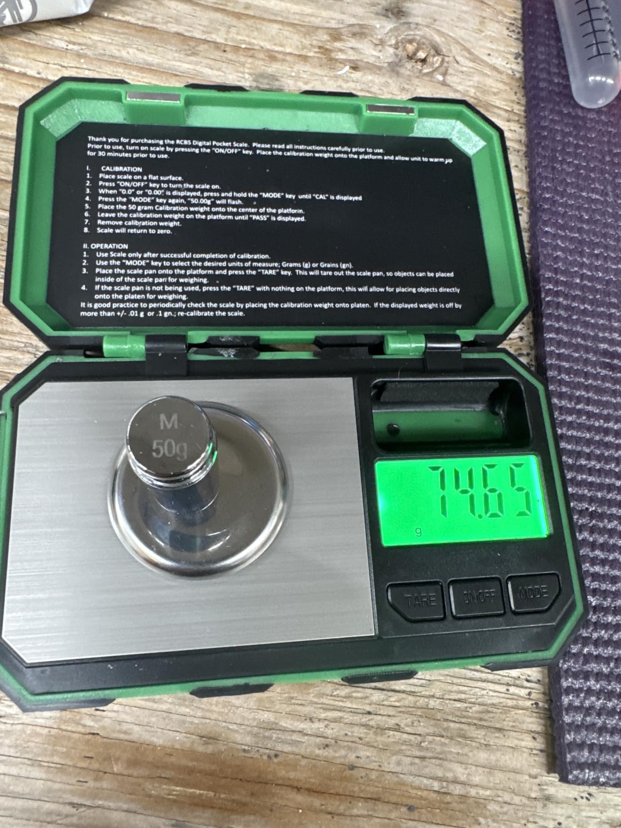 RCBS 1500 Grain Pocket Scale - Digital Reloading - 0.1 Grain - Ready to Use - Green customer photo 1