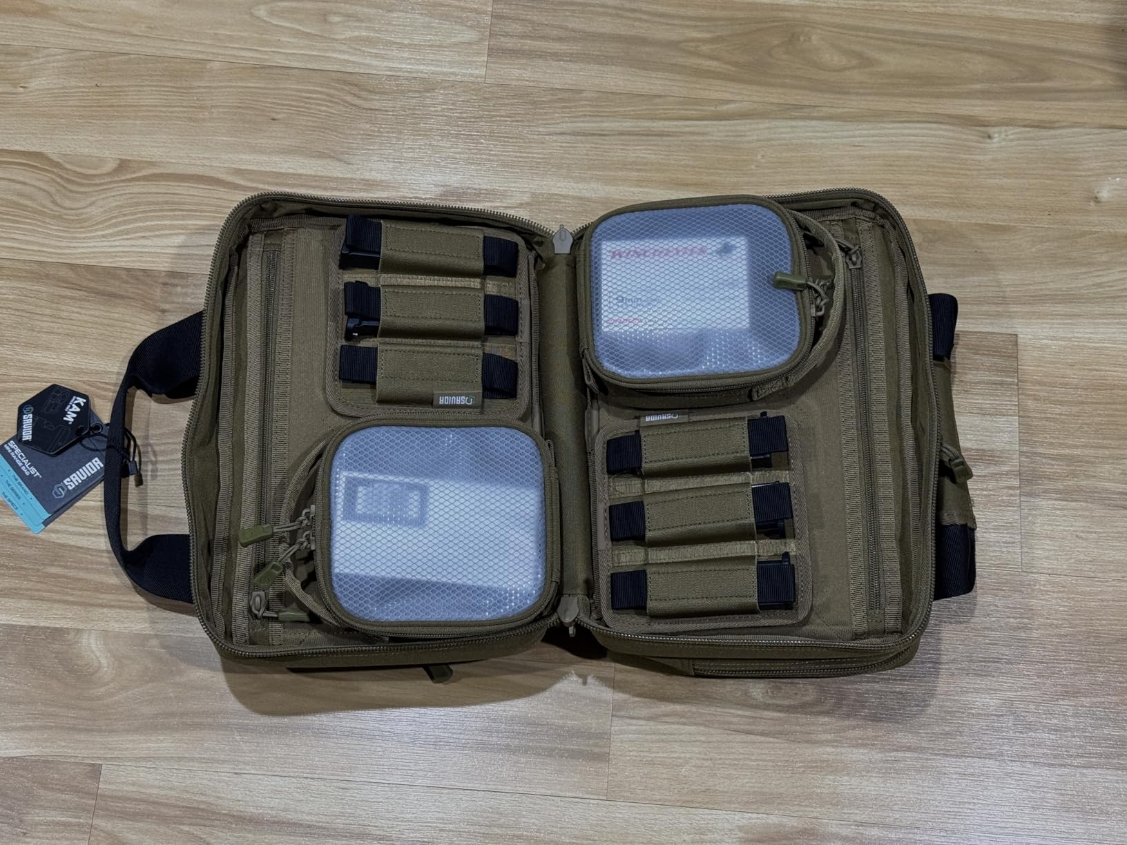 Savior Equipment Specialist Series Tactical Double Scoped Handgun Firearm Case Pistol Bag For Outdoor Hunting Shooting Range, Lockable Compartment, Additional Magazine Storage Slots customer photo 1