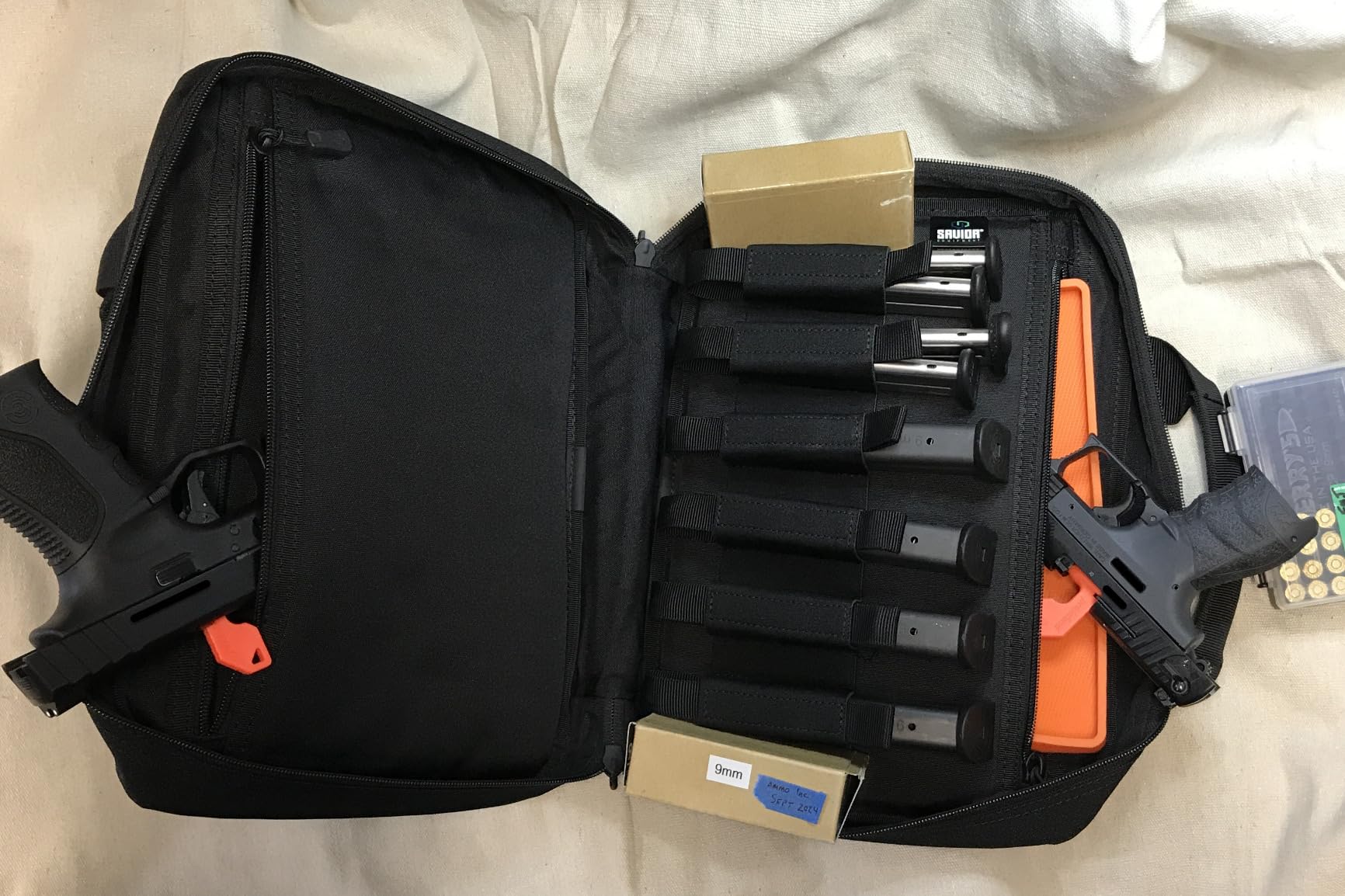 Savior Equipment Specialist Series Tactical Double Scoped Handgun Firearm Case Pistol Bag For Outdoor Hunting Shooting Range, Lockable Compartment, Additional Magazine Storage Slots customer photo 2
