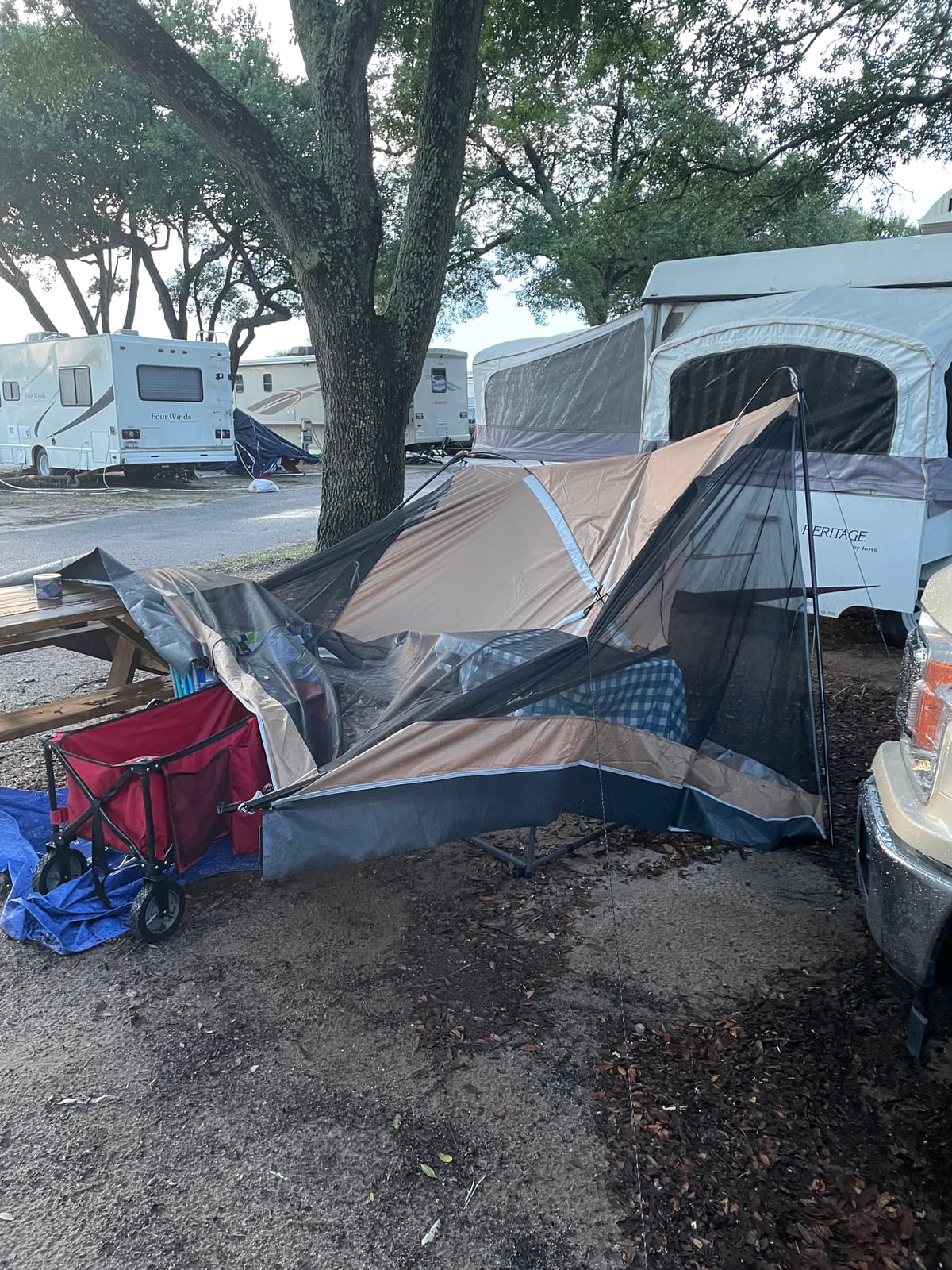 Screen House Canopy Tent 13'x 9' | Sun Shade, Shelter, Camping, Outdoor Activities, Khaki customer photo 1