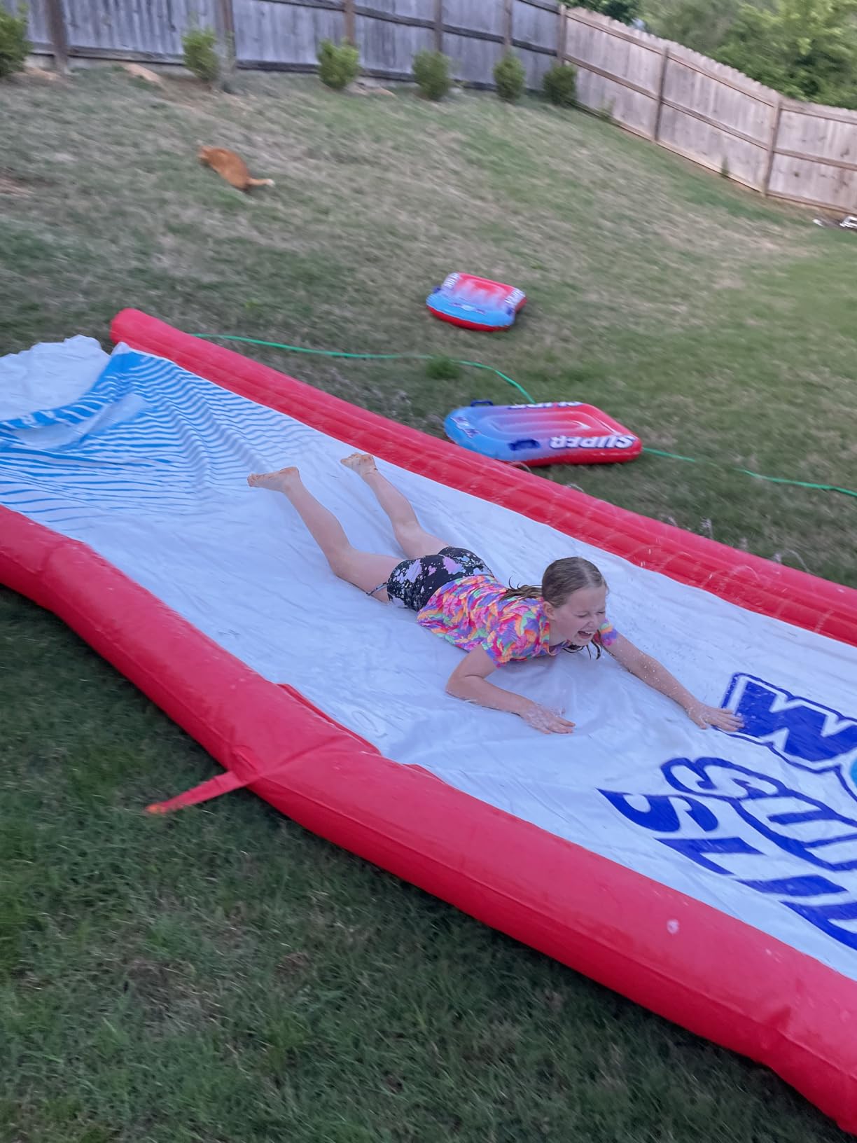 Wow Sports Super Inflatable Lawn Water Slide - 25 ft - Zigzag Sprinklers | Includes 2 sleds; for kids and adults customer photo 2