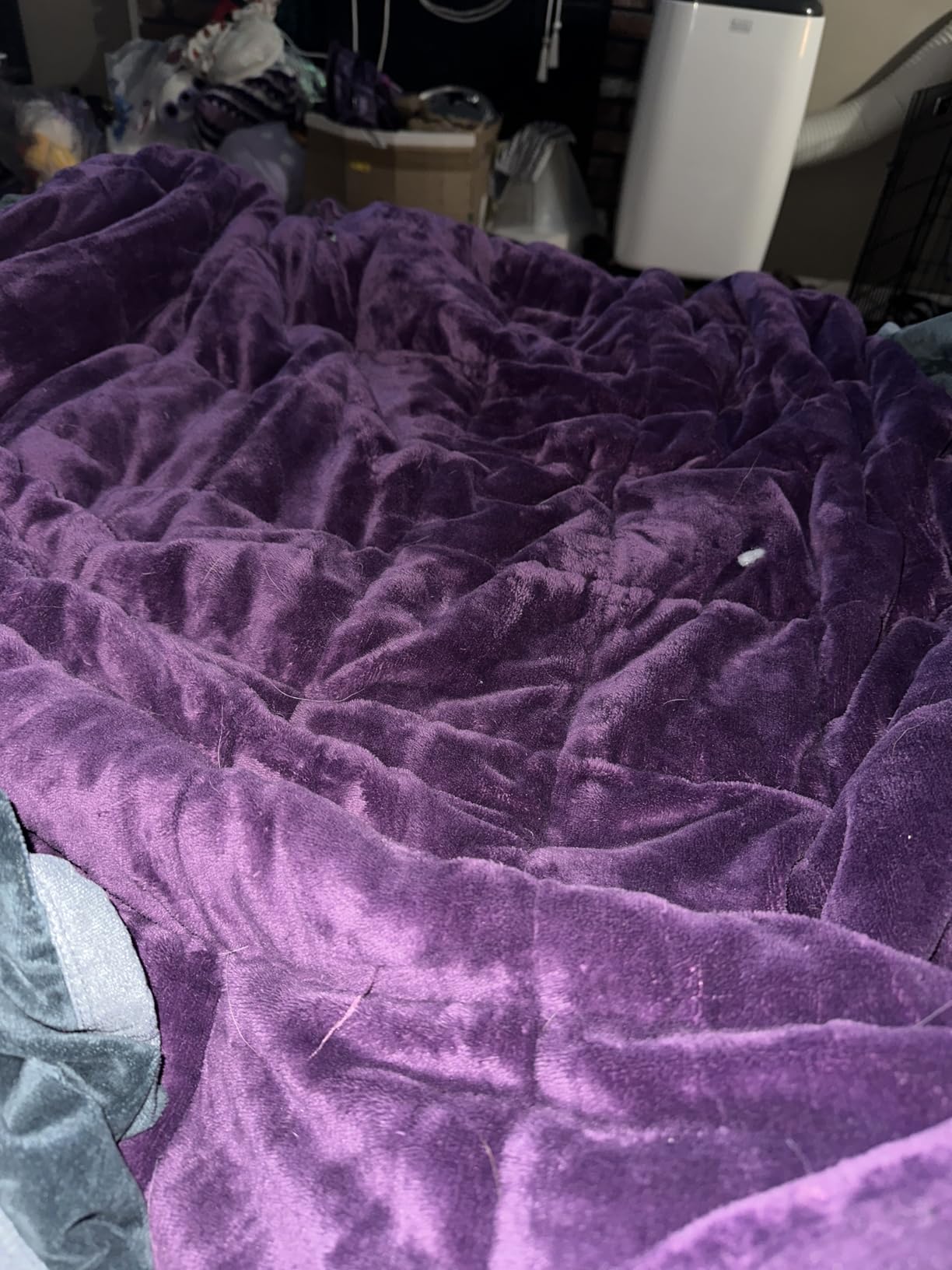Cottonblue Weighted Blanket 15 lbs Queen Size for Adults 60x80 inches Soft | Cozy Flannel Weighted Throw Blankets for Calming Sleeping Relaxing, Warm Fuzzy Bed Sofa Heavy Blanket Machine Washable,Grey customer photo 2