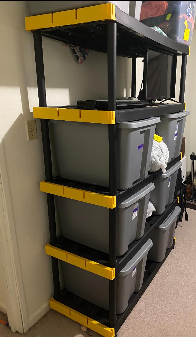 CX 4-Tier Heavy Duty Plastic Storage Shelves for Garage Organization customer photo 1