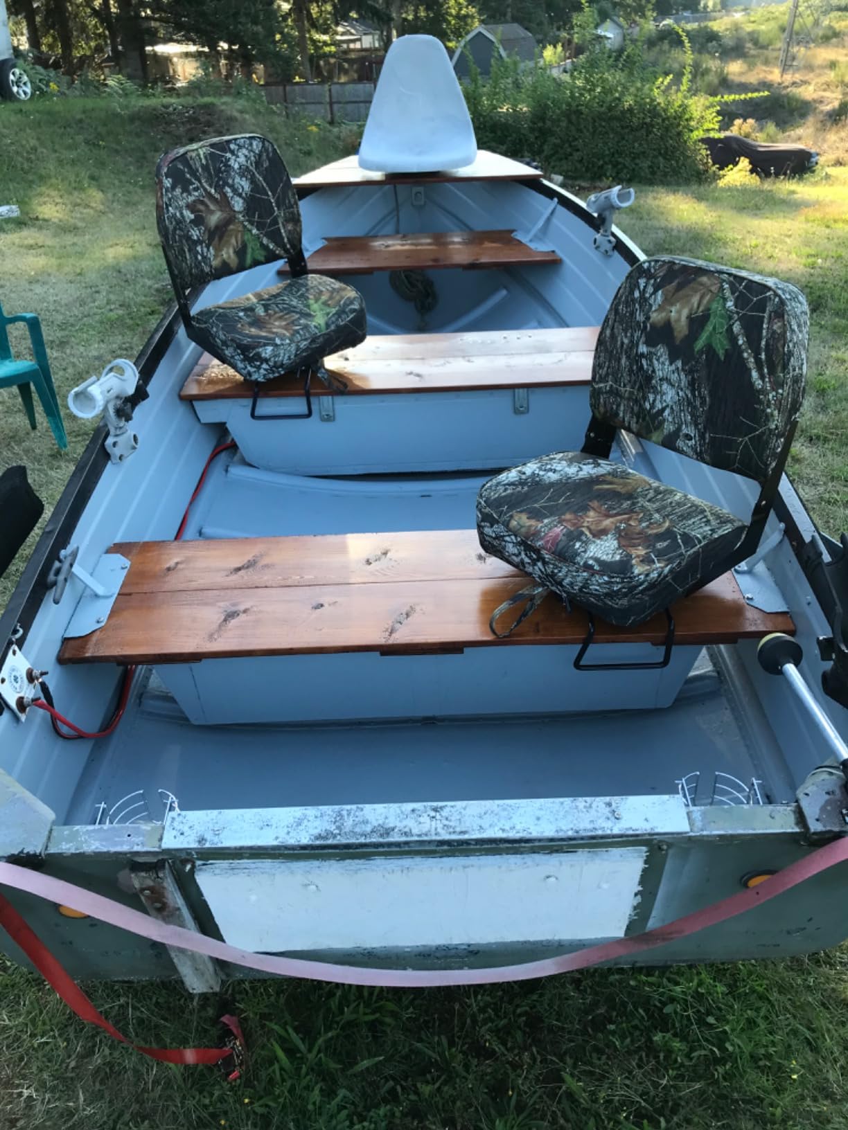 Leader Accessories Low Back Folding Fishing Marine Boat Seats 2 Pack | Boat Chairs With Thick Cushion, Aluminum Hinge, Use universal 5