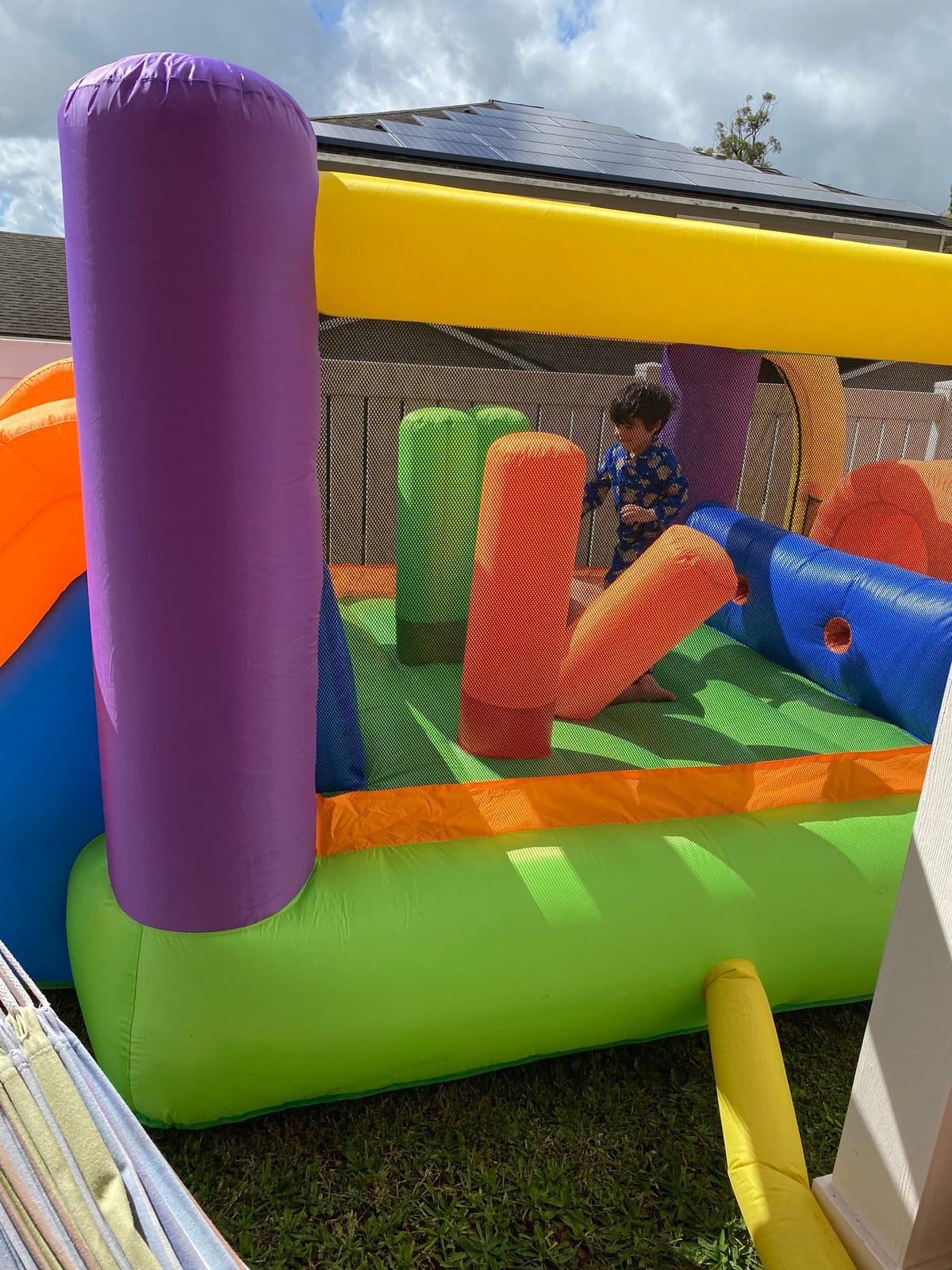 Bounceland Pro Racer Obstacle Bounce House with Dual Slides, Bounce, Climb, Slide All in One, UL 1 HP Blower Included, 19 ft x 9 ft x 7 ft H, Great for Big Party, Fun Racing Game in Teams customer photo 1