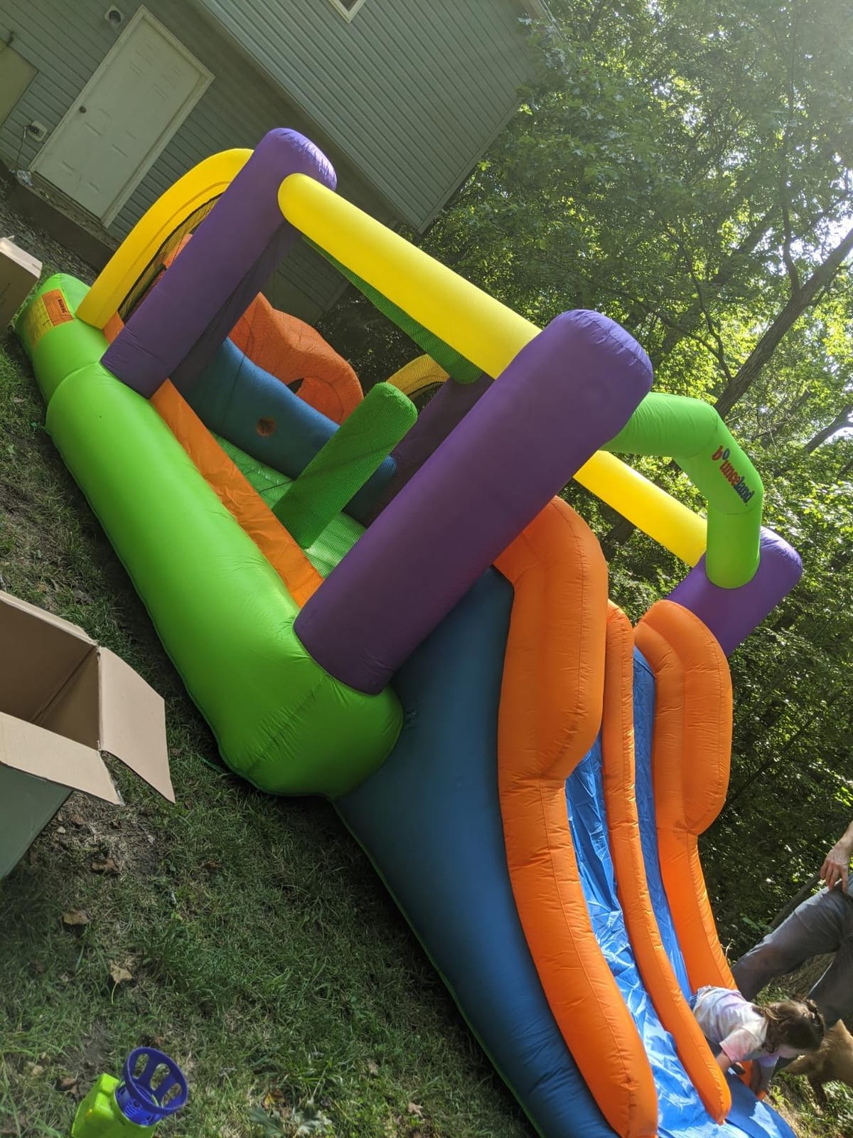 Bounceland Pro Racer Obstacle Bounce House with Dual Slides, Bounce, Climb, Slide All in One, UL 1 HP Blower Included, 19 ft x 9 ft x 7 ft H, Great for Big Party, Fun Racing Game in Teams customer photo 2