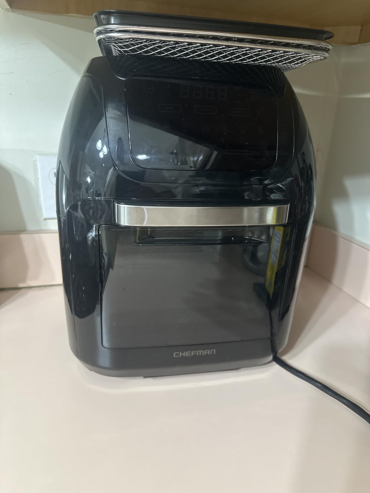 CHEFMAN Multifunctional Digital Air Fryer+ Rotisserie, Dehydrator, Convection Oven, 17 Touch Screen Presets Fry, Roast, Dehydrate, Bake, XL 10L Family Size, Auto Shutoff, Large Easy-View Window, Black customer photo 1