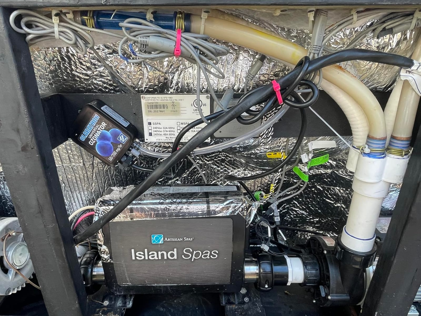 Clarathon Spa Ozonator Kit: 50mgHr/200mgHr Ozone Generator for Hot Tubs, Swim Spas & Cold Plunge Tanks - Dual O₃ Setpoints - 120V/240V - UL Recognized customer photo 1