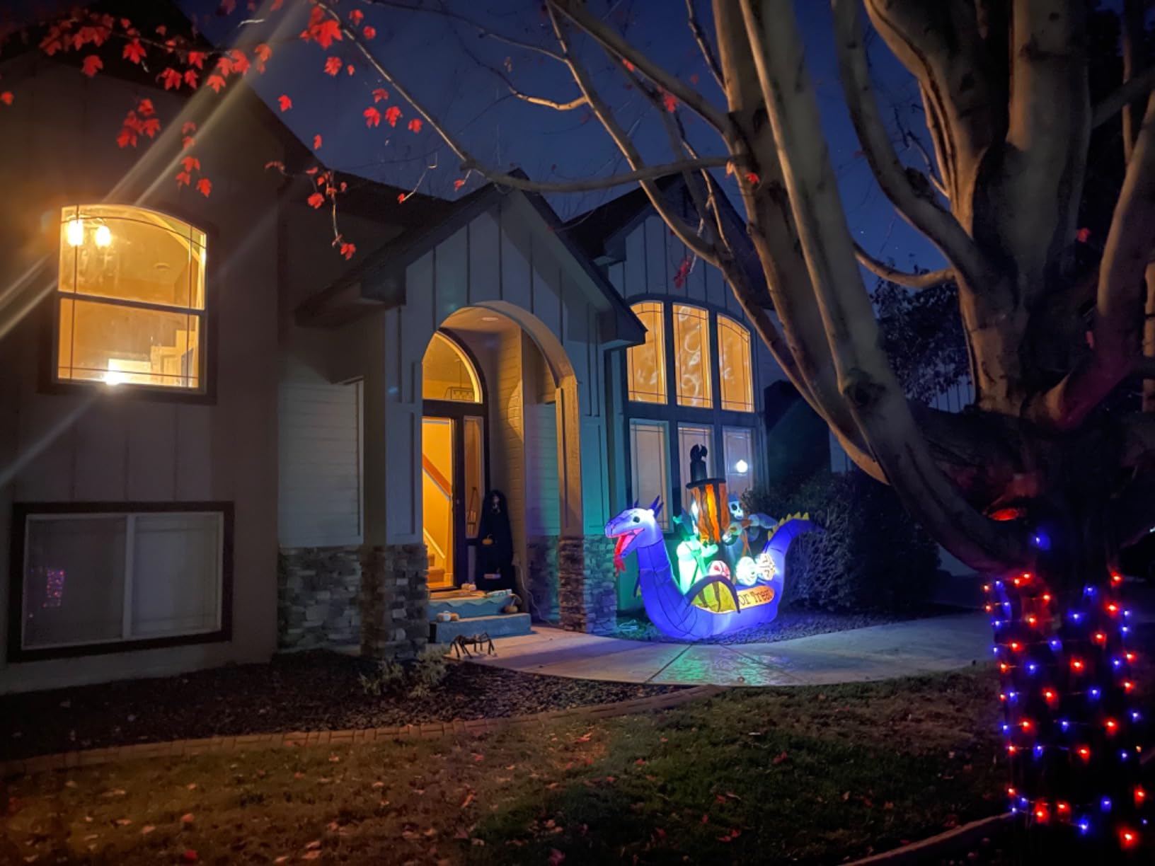 Haunted Hill Farm Life-Size Scary Poseable Talking Witch, Halloween Animatronic with Touch Activated Lights and Sound, Battery Operated customer photo 1