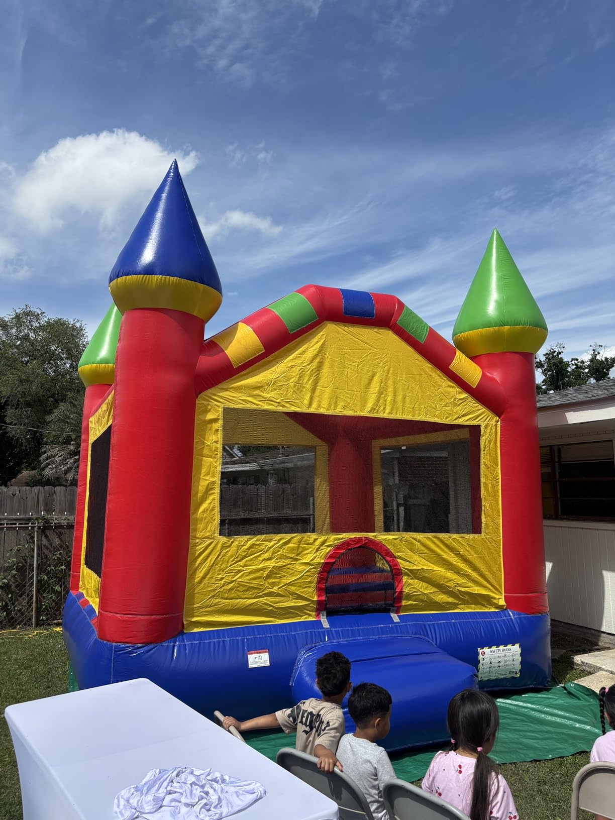 HeroKiddo 13x15 Castle Commercial Inflatable Bounce House | 100% Commercial Reinforced PVC, Inflatable Bounce House, 360 Degree Visibility for Easy Supervision Use, Indoor & Outdoor customer photo 2