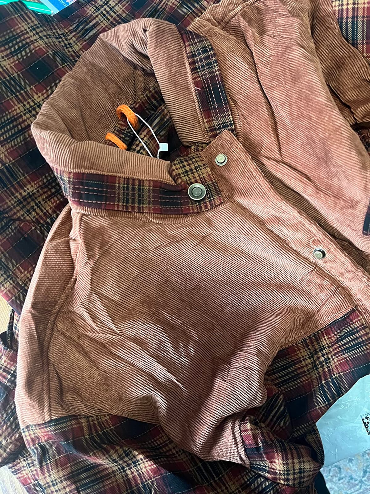 Mens Sherpa Lined Plaid Flannel Jacket Warm Winter Outdoor Shacket customer photo 1