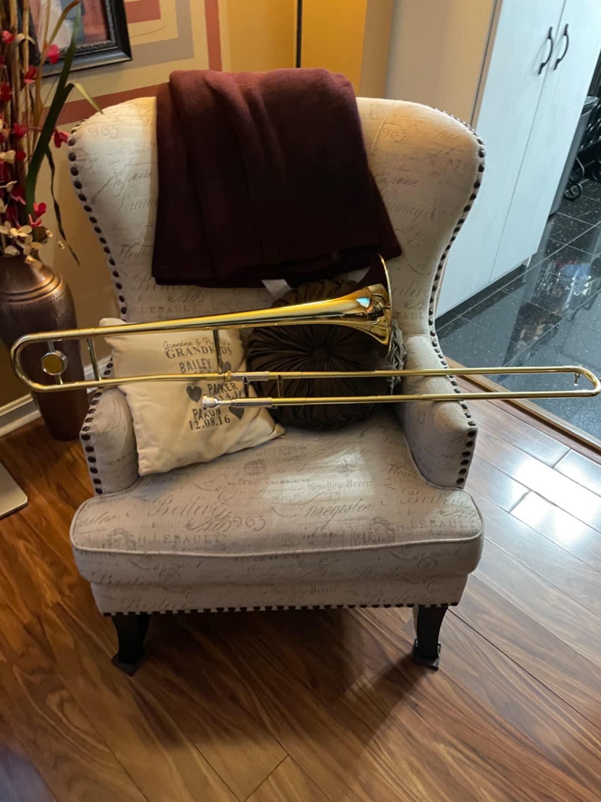 Ashthorpe Bb Tenor Slide Trombone with Nickel Plated Finish - Includes Case, Mouthpiece, Gloves, Cleaning Cloth, Slide Grease customer photo 1