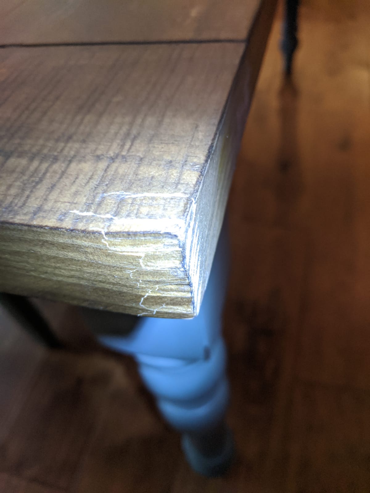 Prato Two-Tone Finish Wood Dining Table, Antique White and Distressed Oak customer photo 1
