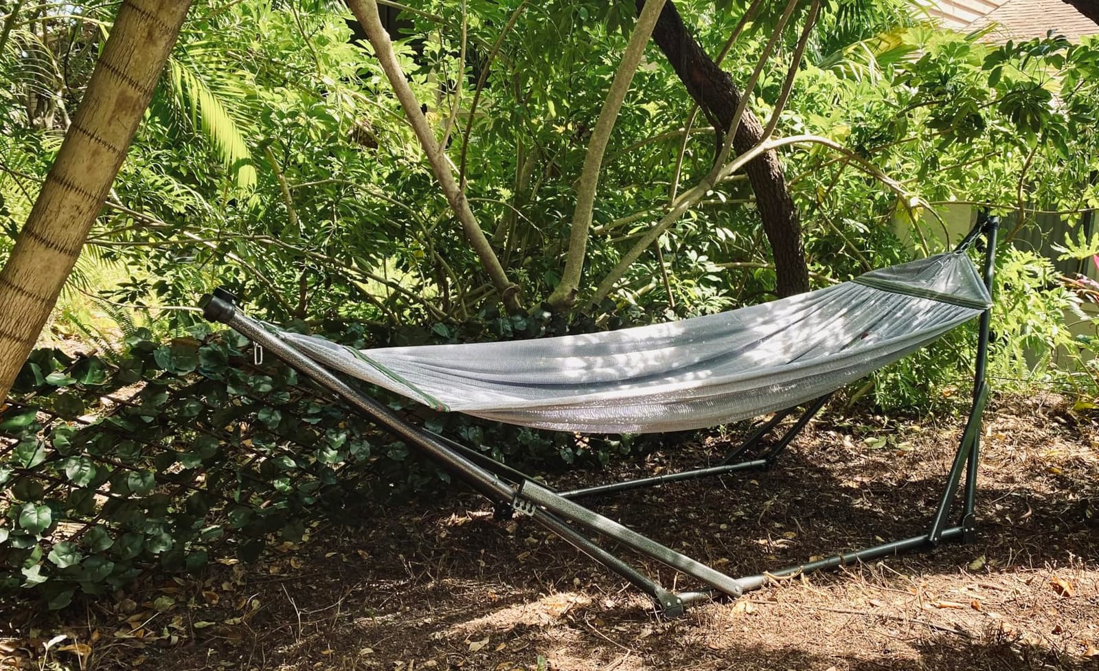 Tranquillo Universal Hammock Stand 600 lbs Capacity, Instant 20s Foldable, 3-Year Warranty Hammock with Stand, 2 Person Camping Revolutionary Portable No Screws, Premium Hammocks, Black customer photo 1