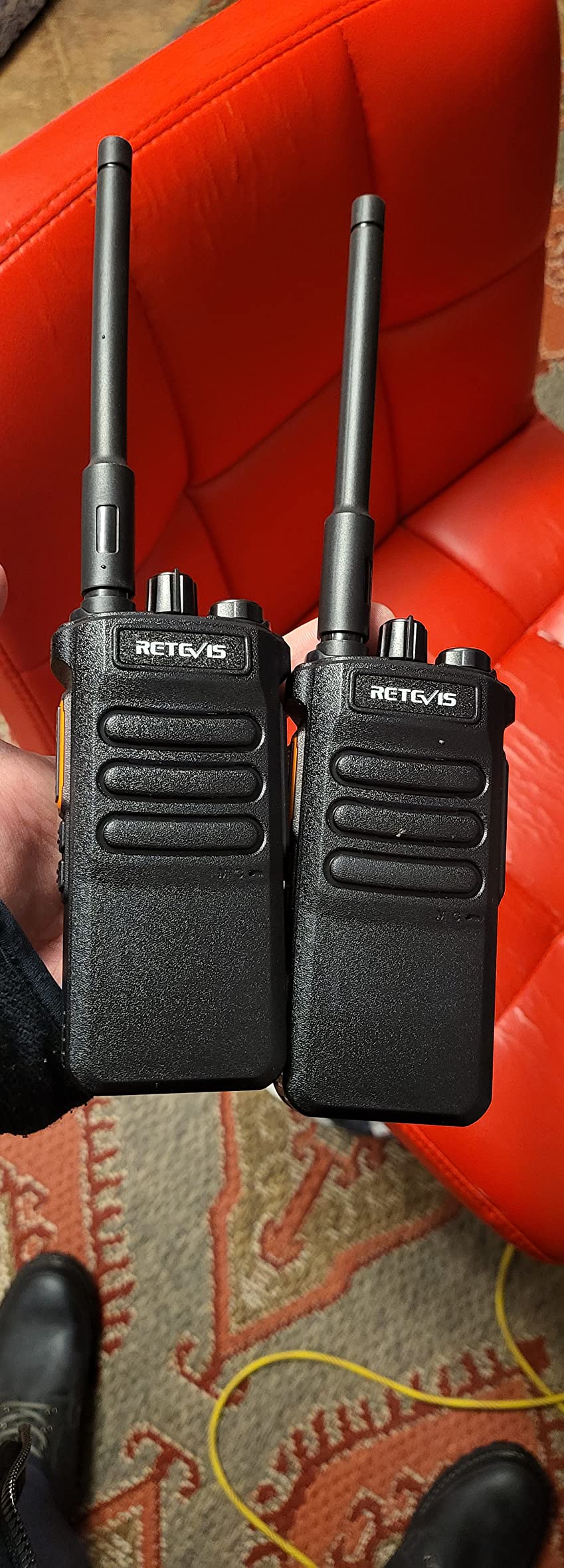 Retevis RT86 2 Way Radio Long Range with Mic for Warehouse, High Power, 4Pack | Professional Heavy Duty Walkie Talkies, Strong Signal, Rechargeable 16h Long Battery Life, Emergency Alarm, Shockproof, Business customer photo 2