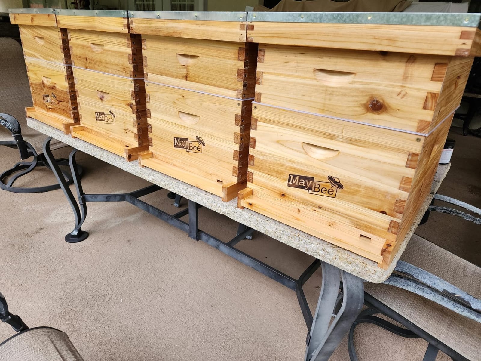 Beehive 10 Frame Bee Hives and Supplies Starter Kit, Bee Hive for Beginner, Honey Bee Hives Includes 1 Deep Brood Hive Box, 1 Bee Hive Super Box with Beehive Frames and Foundations customer photo 2