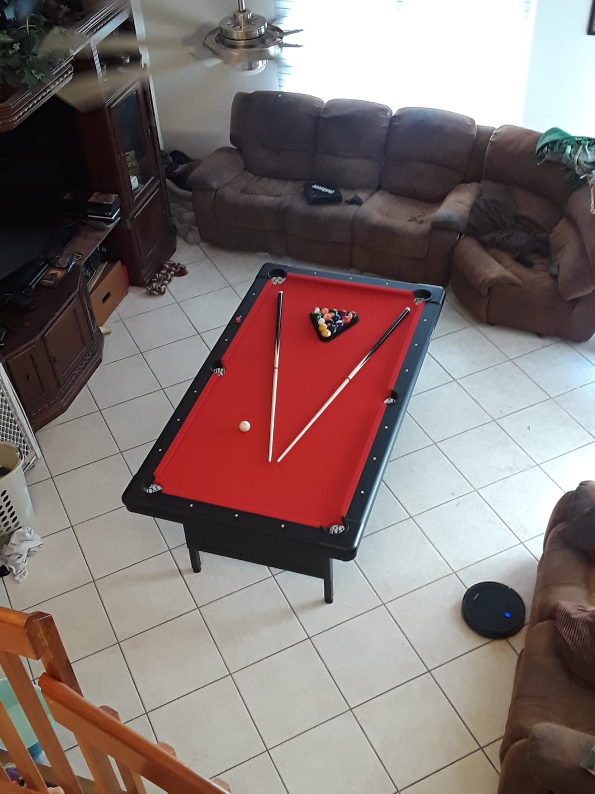 GoSports Billiards Game Table - Foldable Design, Includes Full Set of Pool Balls, 2 Cue Sticks, Chalk, and Felt Brush customer photo 1