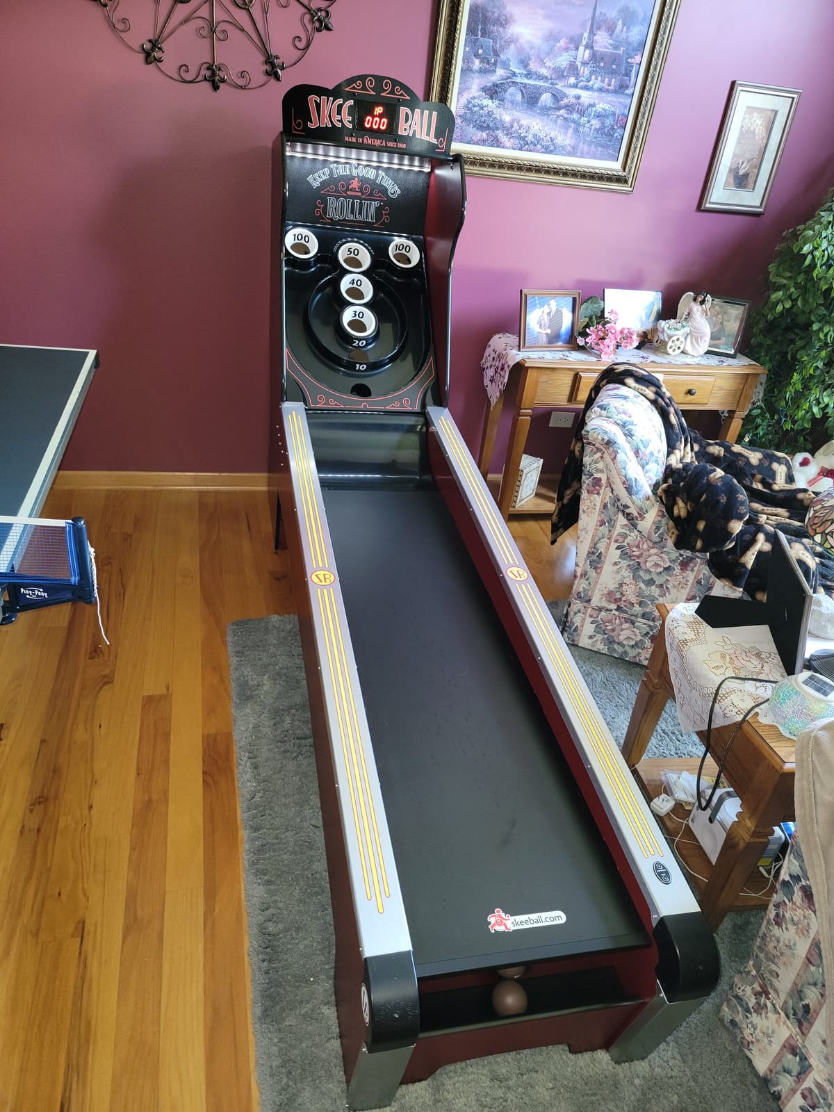 Skee-Ball Deluxe - an Arcade Table Machine Game for Home, Basement, and Recreation Rooms - Nostalgic Classic Family Fun of Roll and Score customer photo 2