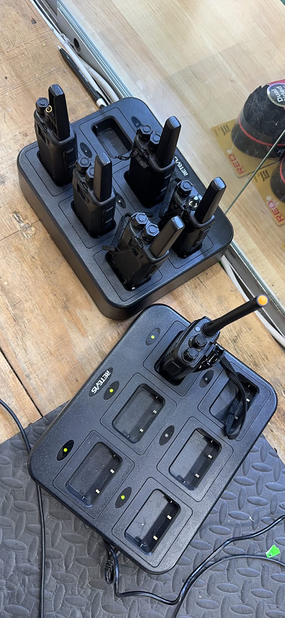 Retevis RT48 Waterproof Walkie Talkies, Heavy Duty Rugged 2 Way Radio, IP67 Dustproof, Waterproof up to 1m/30min, 1200mAh Rechargeable Professional Two Way Radio, VOX, SOS, for Construction Business (6 Pack) customer photo 2