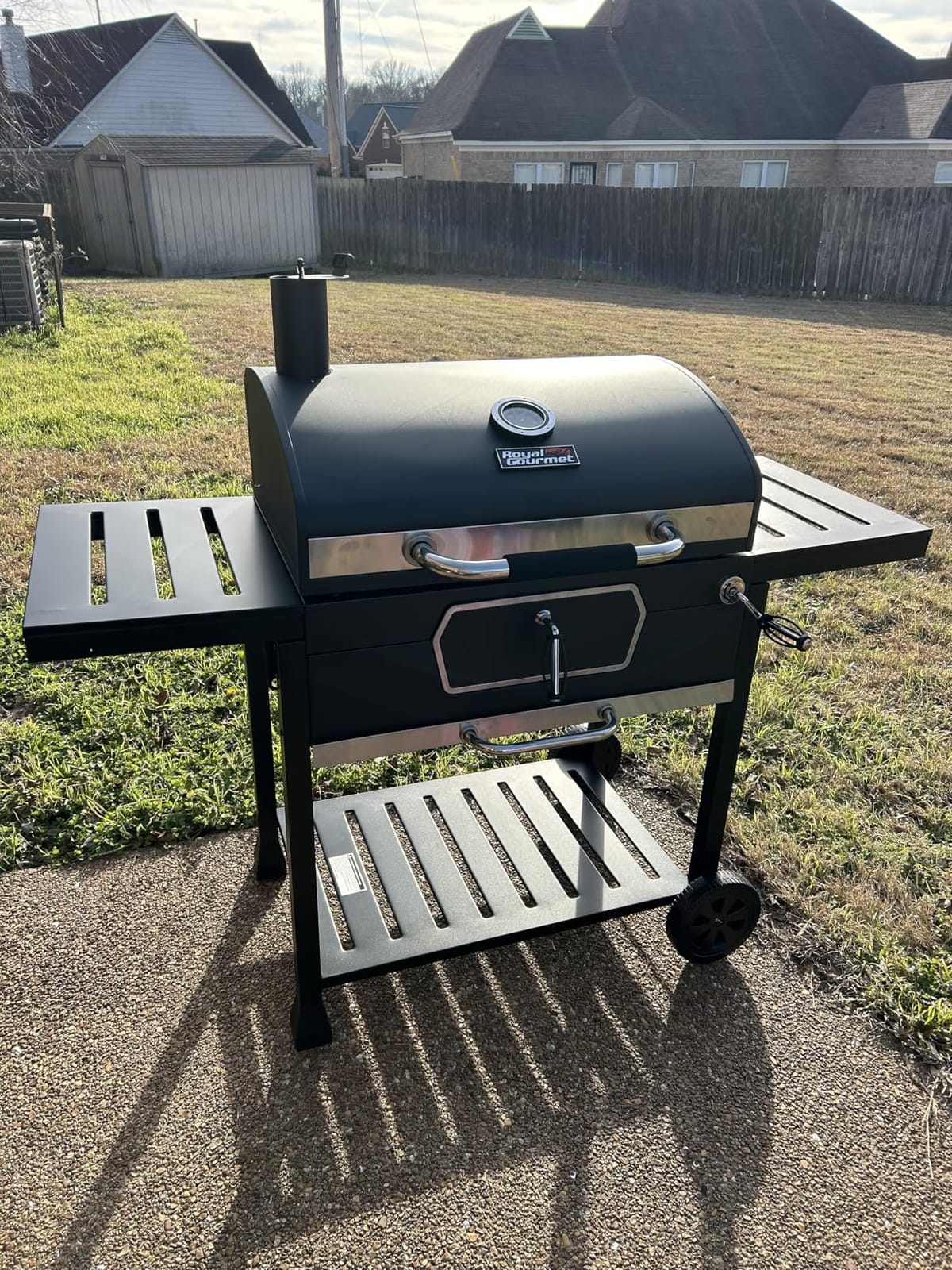 Royal Gourmet CD2030AN 30-Inch Charcoal Grill, Deluxe BBQ Smoker Picnic Camping Patio Backyard Cooking, Black, Large customer photo 2