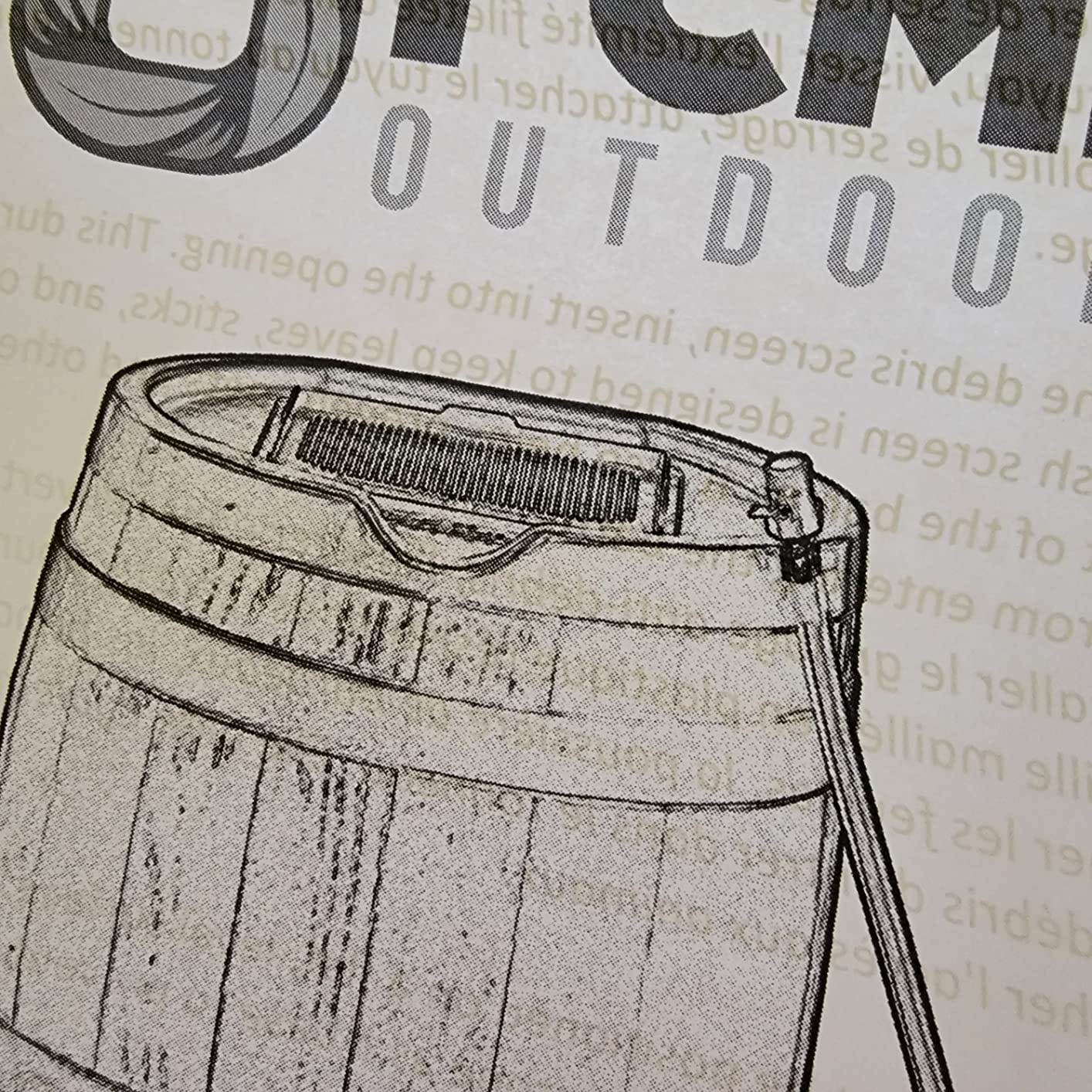 FCMP Outdoor 45 Gallon Heavy Duty Rain Water Catcher Barrel Container with Hose and Debris Screen for Outdoor Plants, Garden, and Landscapes (RC45-GRY) Grey customer photo 1