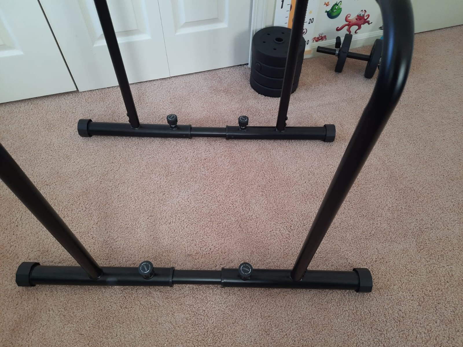 Dripex 1100lbs Adjustable Dip Bar Heavy Duty Steel Dip Station | Home Dip Stand with Two Safety Connectors, Parallel Bars Dip Equipment for Calisthenics, Strength Training customer photo 1