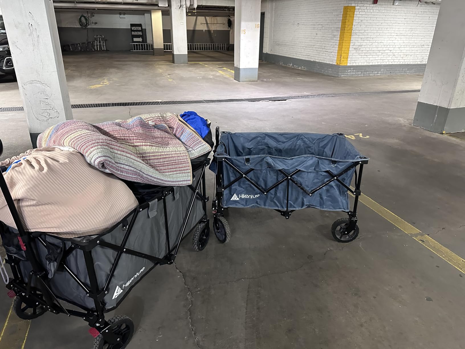 Hikenture Wagons Carts Foldable 330LBS, Heavy Duty Collapsible Wagon | Utility Wagon for Grocery, Garden, Camping & Sports Gear; One-Hand Fold; 360-Degree Wheels; Built-In Wheel Brake customer photo 2