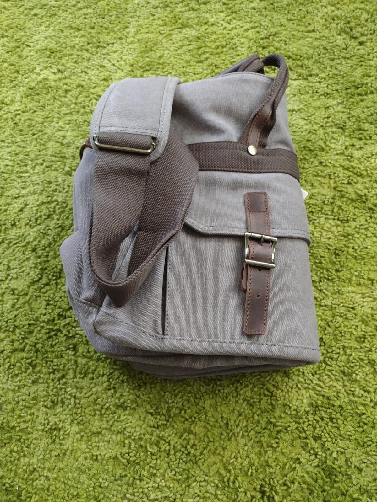 Duffle Bag for Men Waterproof Genuine Leather Canvas Travel Duffel Bags for Women Overnight Weekender Bag for Traveling customer photo 2